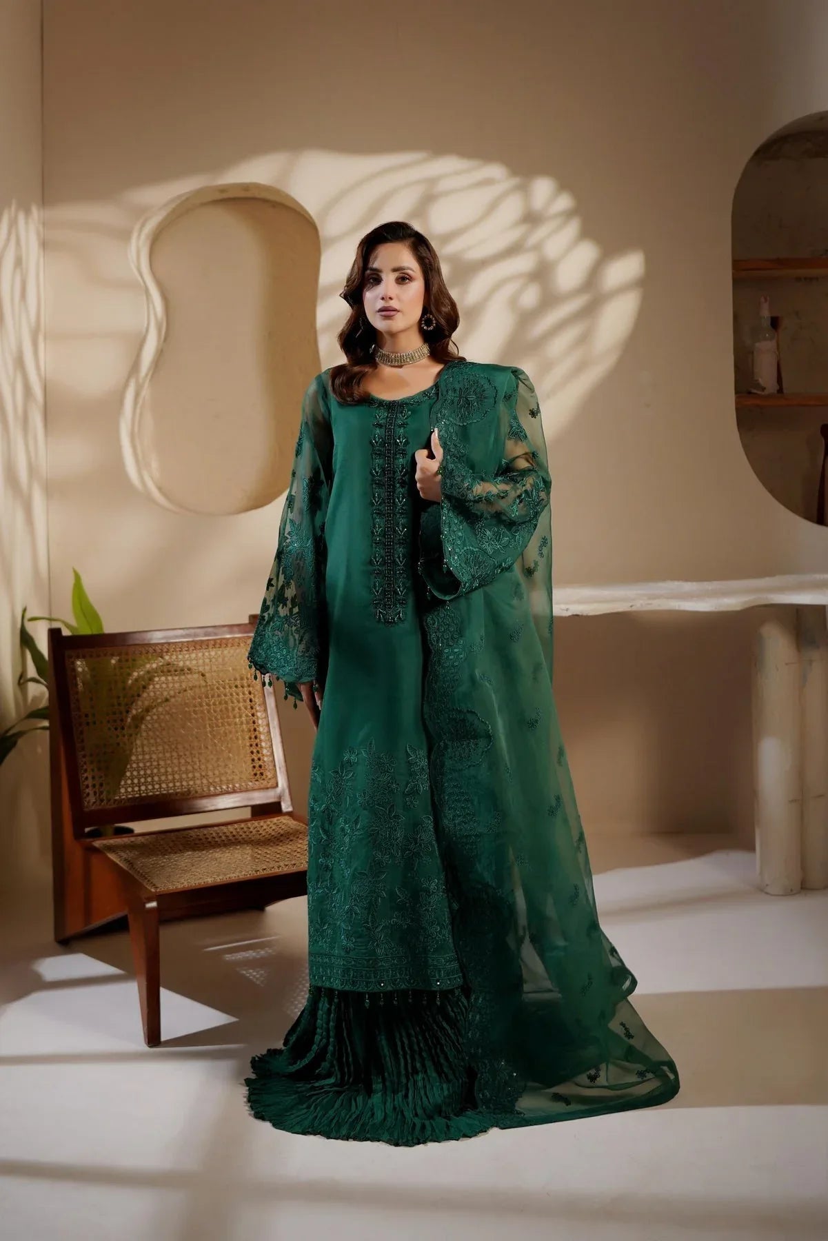 Maryams | Noir Luxe | MERSERA-NOR-1403 - Rang-e-Khaas