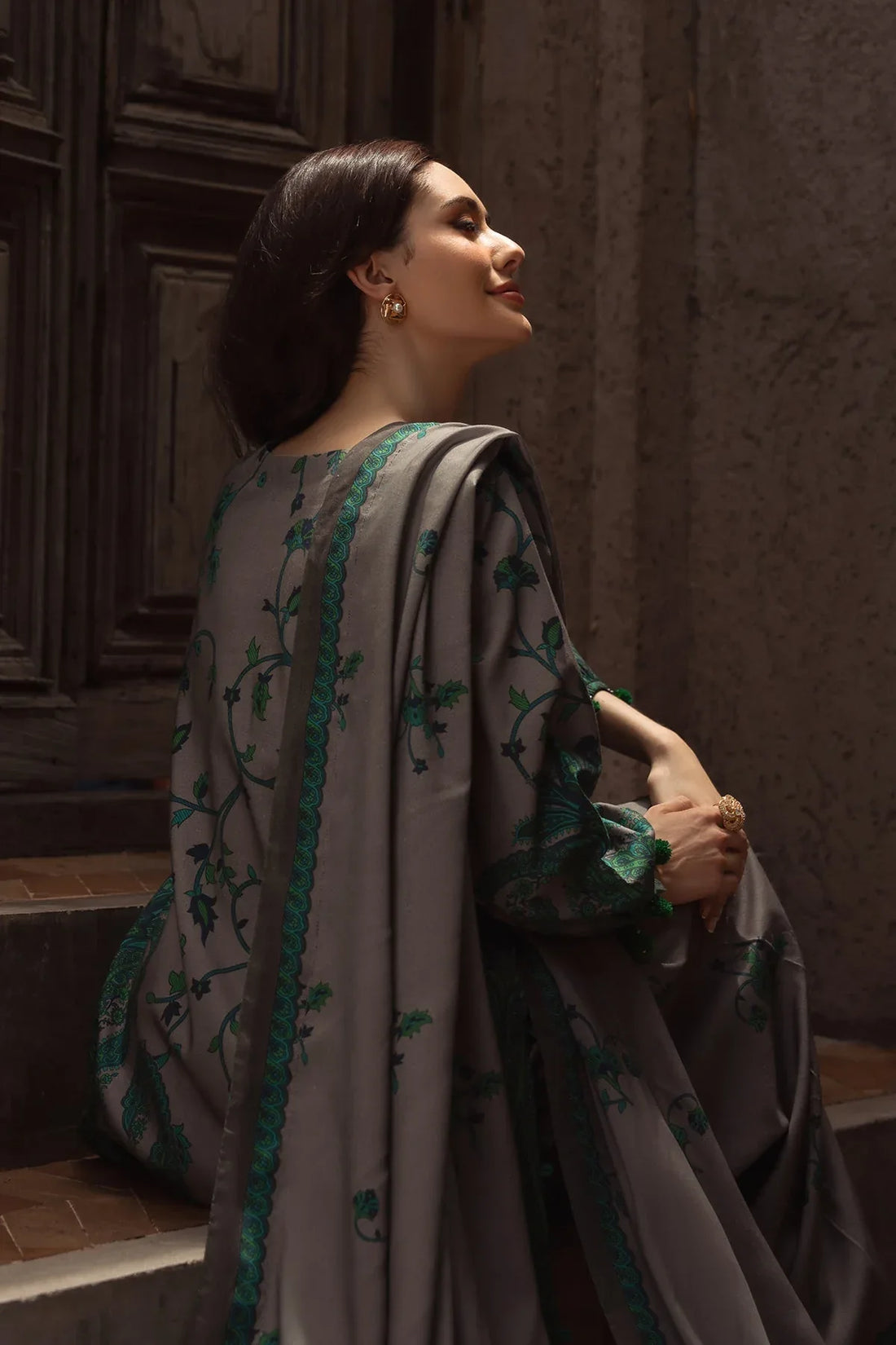 Charizma | C Prints Winter 25 |  3-PC Unstitched Printed Linen Collection CPW5-07 - Rang-e-Khaas
