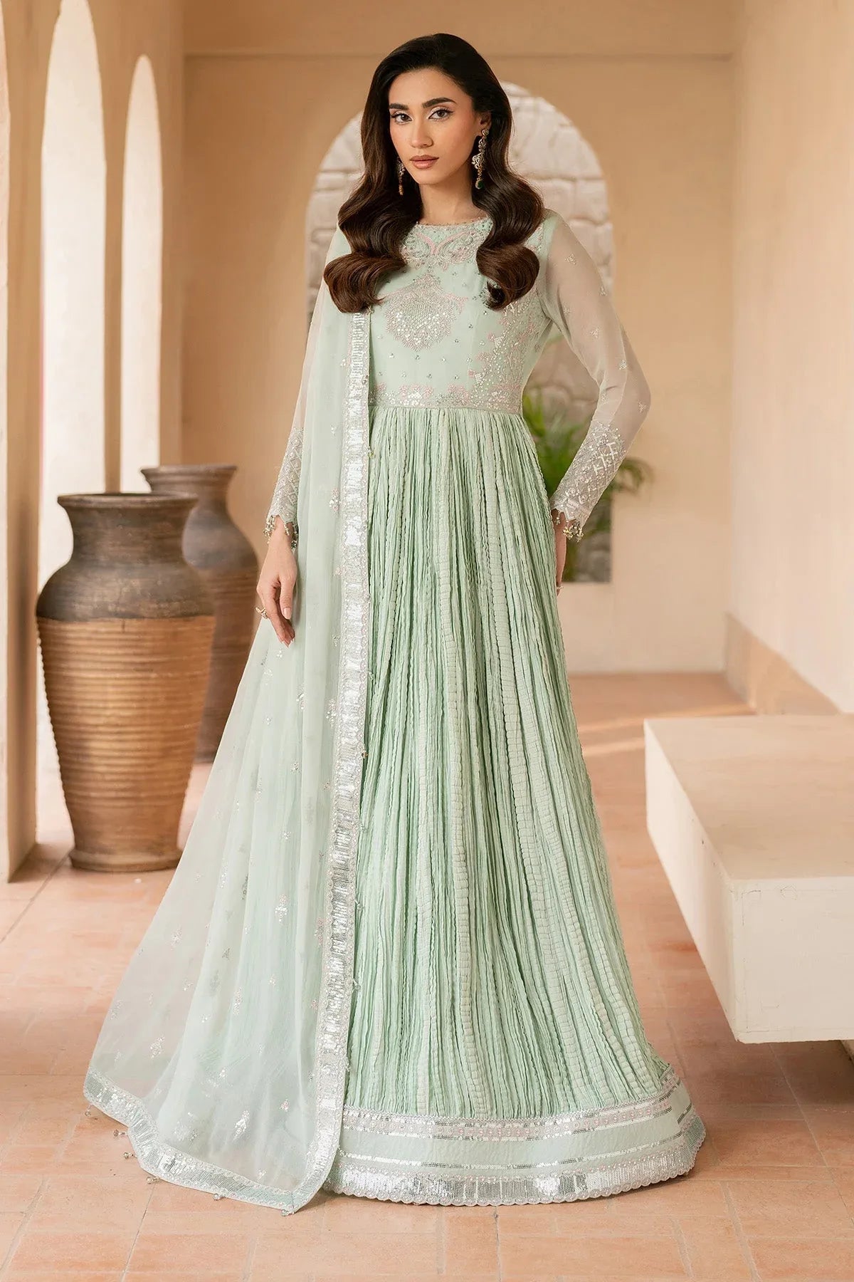 Alizeh | Ready to wear | Green Dress 3 Piece - RTW1020 - Rang-e-Khaas