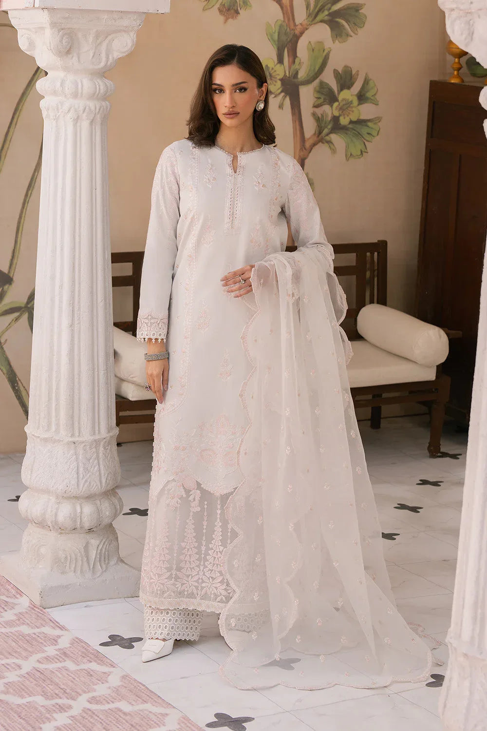 Maryum N Maria | Eid Luxury Lawn 25 | AREZOO - MS50153 - Rang-e-Khaas