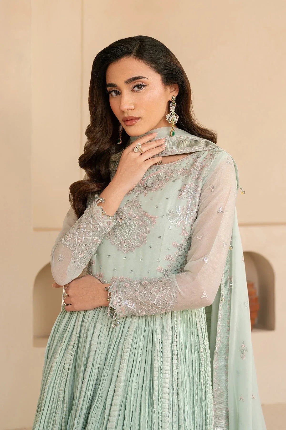 Alizeh | Ready to wear | Green Dress 3 Piece - RTW1020 - Rang-e-Khaas