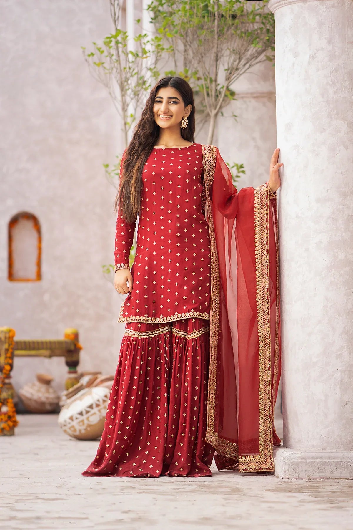 Erum Khan | Sakhiyan Formals | GULAB - Rang-e-Khaas