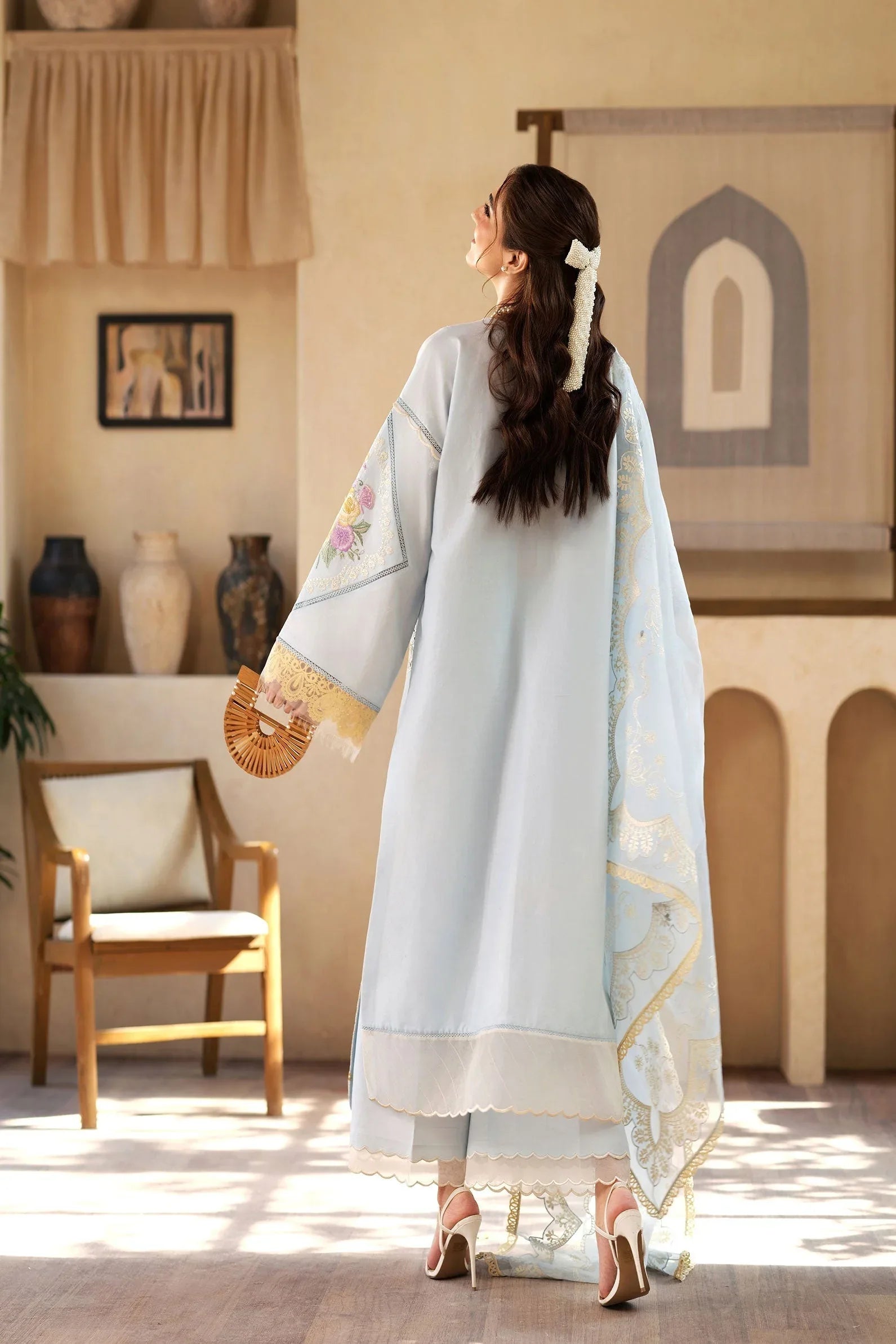 Maryam Hussain | Luxury Lawn 25 | Ocean - Rang-e-Khaas