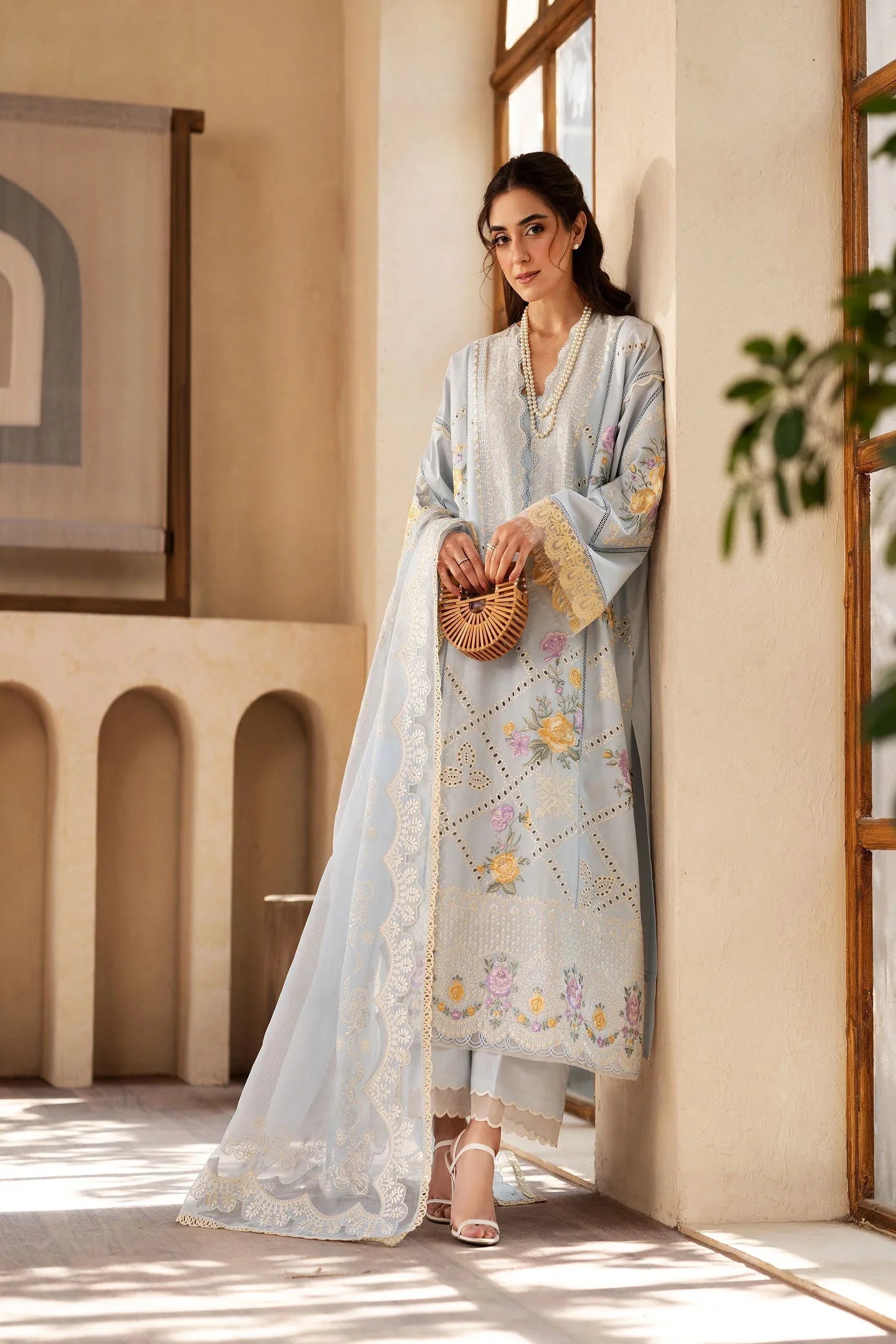 Maryam Hussain | Luxury Lawn 25 | Ocean - Rang-e-Khaas