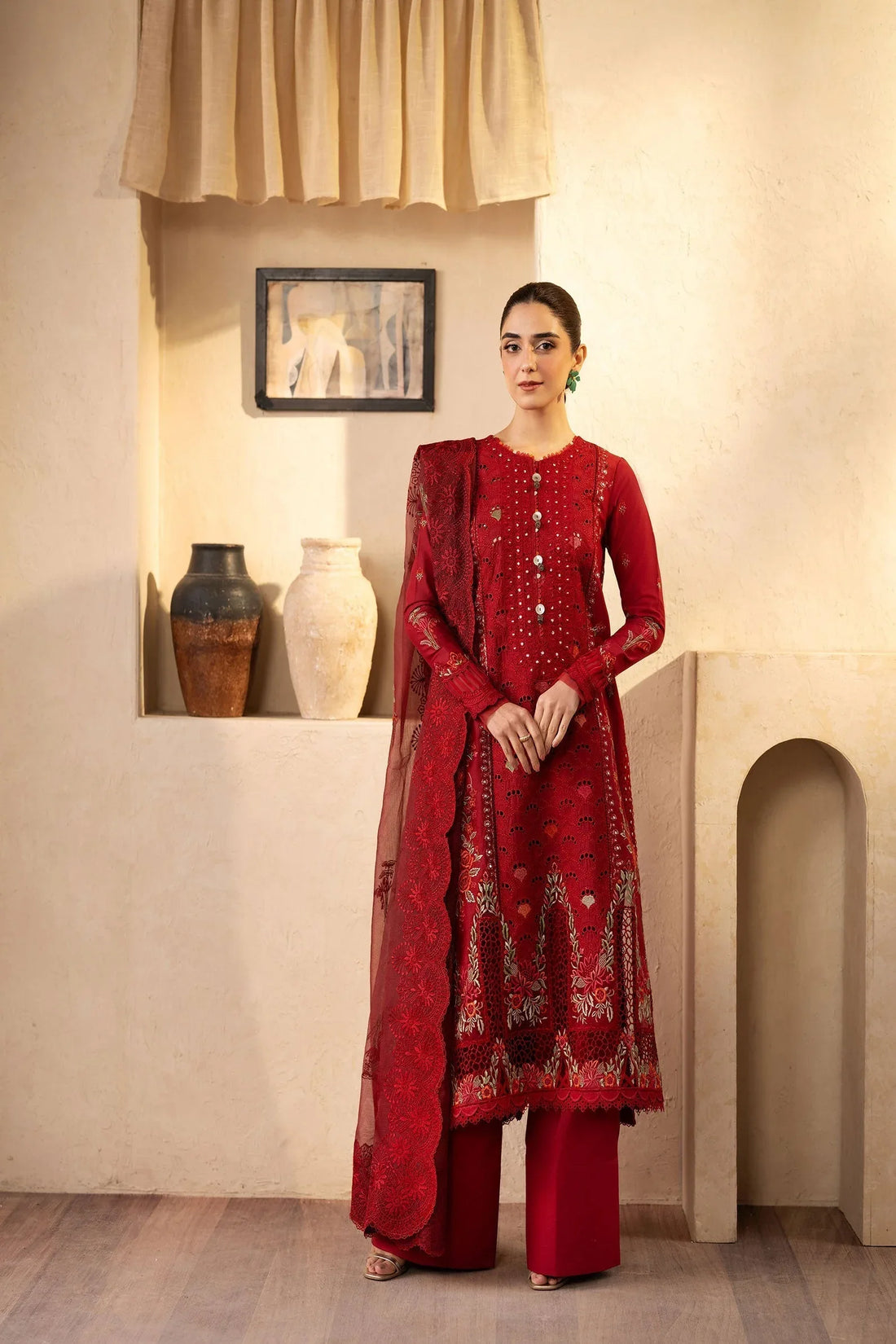 Maryam Hussain | Luxury Lawn 25 | Berry - Rang-e-Khaas
