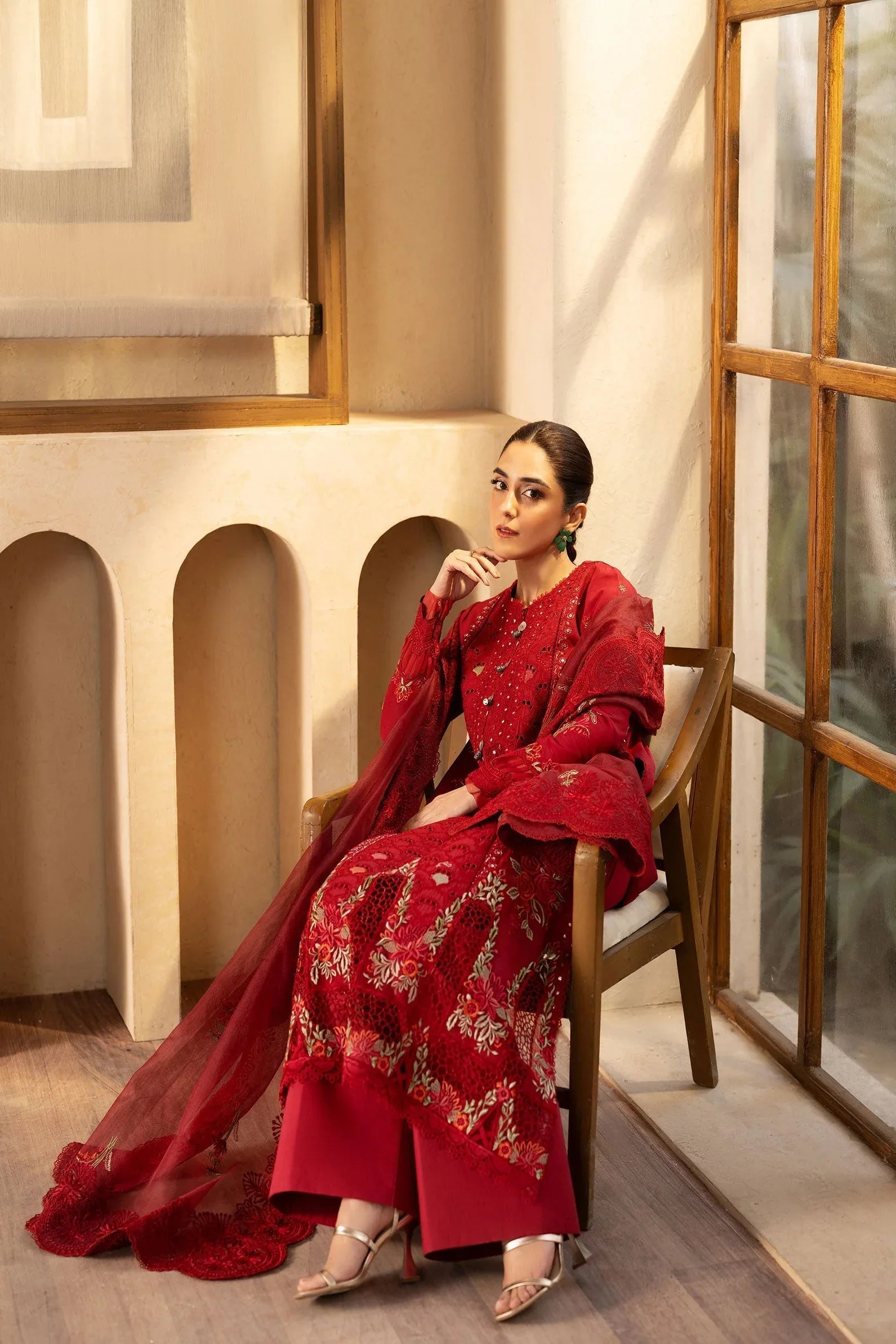 Maryam Hussain | Luxury Lawn 25 | Berry - Rang-e-Khaas