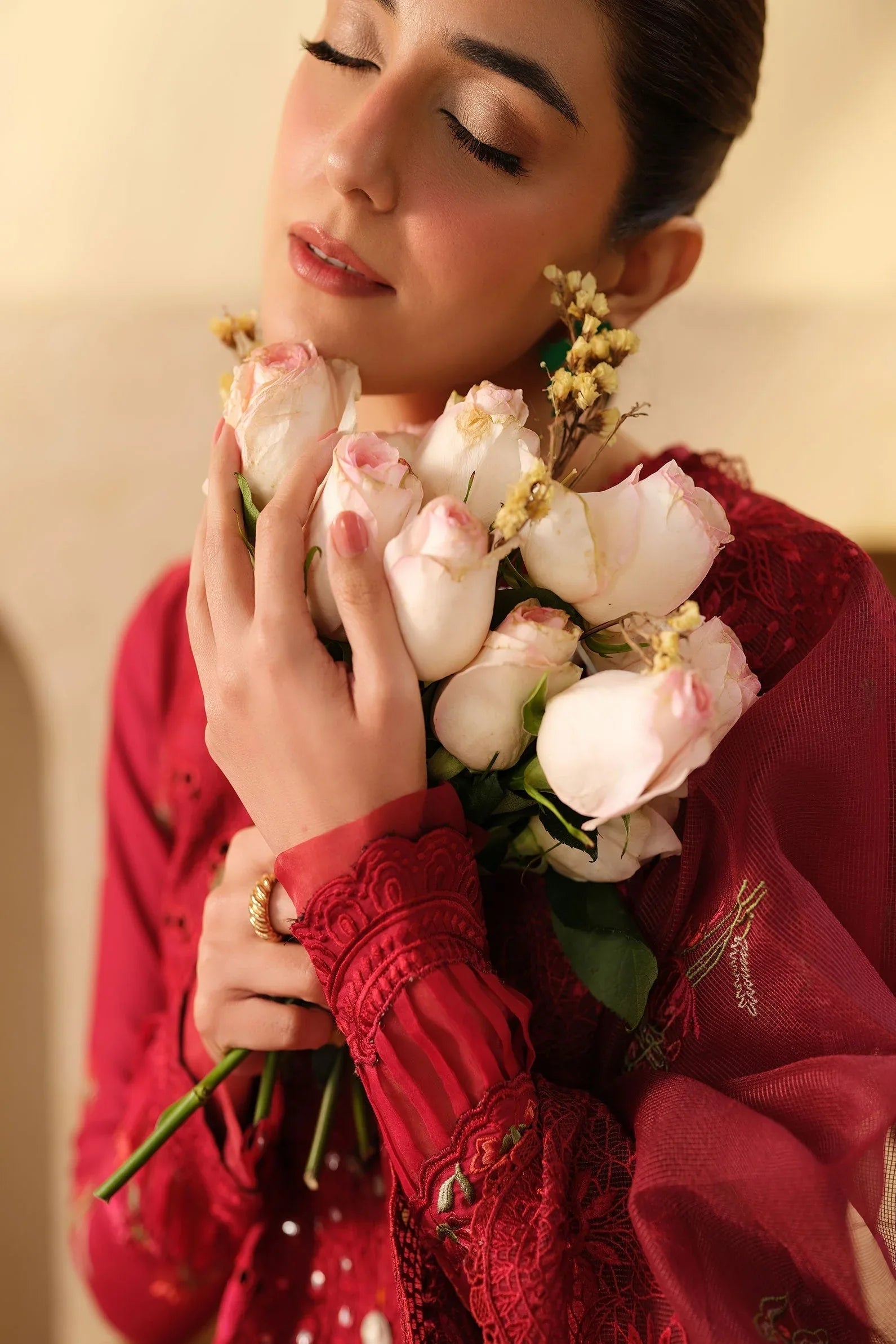 Maryam Hussain | Luxury Lawn 25 | Berry - Rang-e-Khaas
