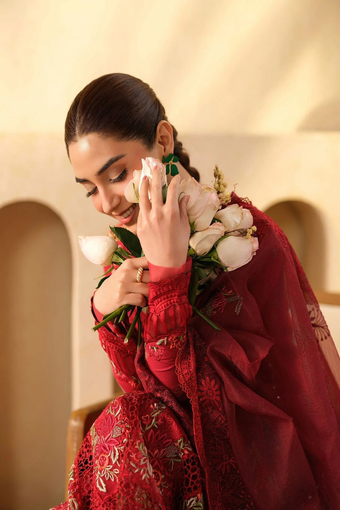 Maryam Hussain | Luxury Lawn 25 | Berry - Rang-e-Khaas