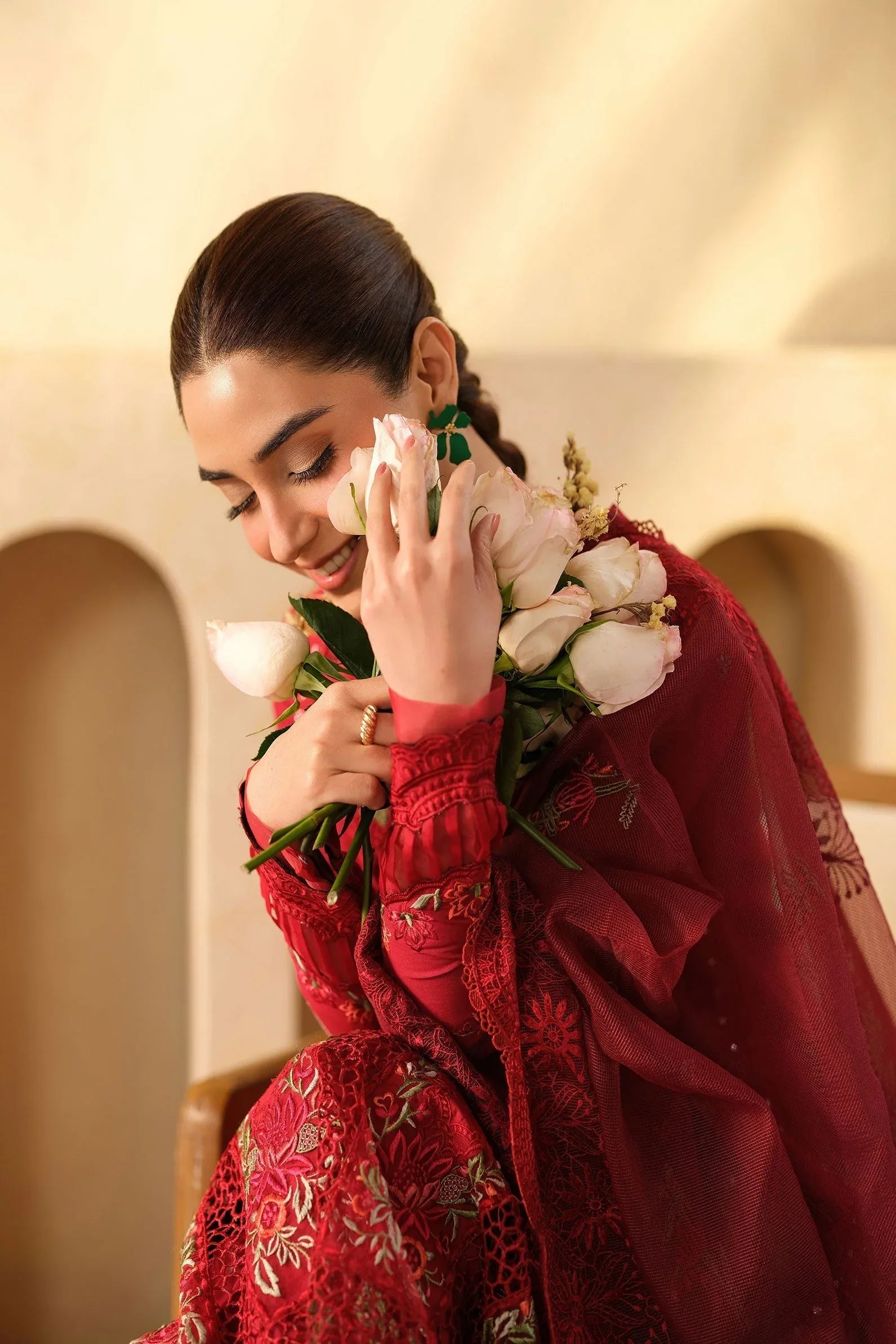 Maryam Hussain | Luxury Lawn 25 | Berry - Rang-e-Khaas