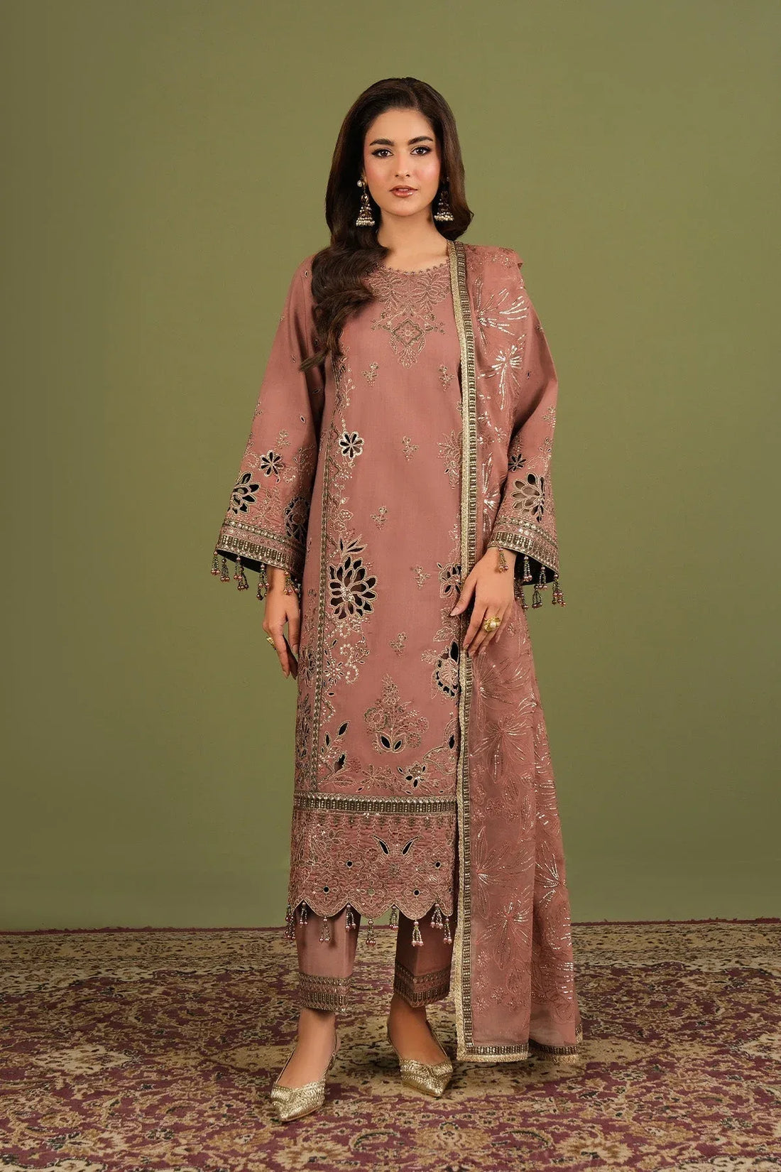 Alizeh | Luxe Raw Silk | AF-RS-12-Vesper - Rang-e-Khaas