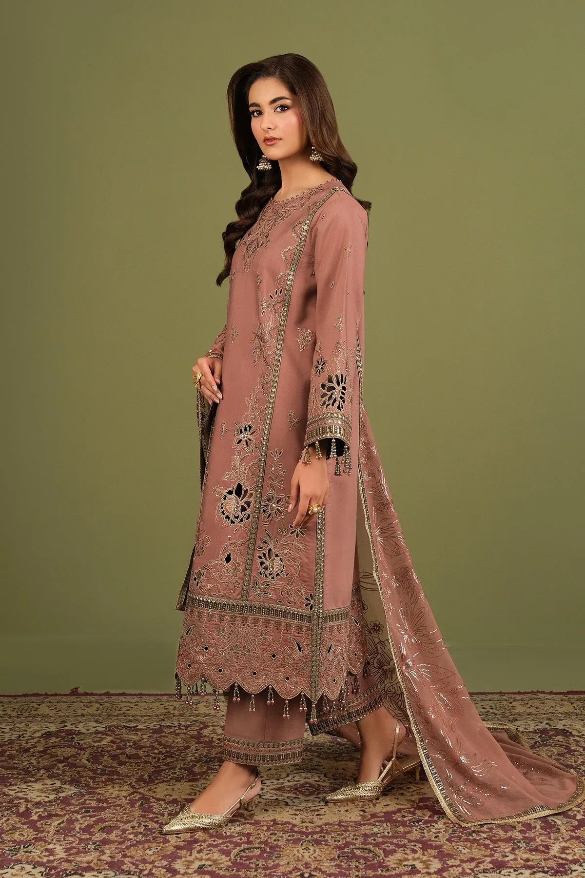 Alizeh | Luxe Raw Silk | AF-RS-12-Vesper - Rang-e-Khaas