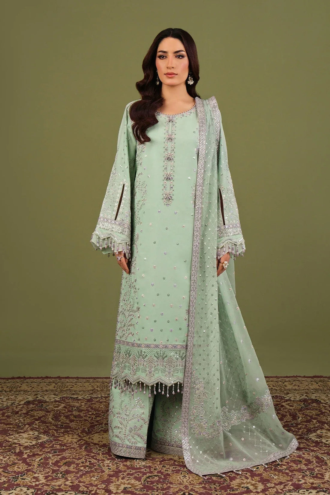 Alizeh | Luxe Raw Silk | AF-RS-15-Pearly - Rang-e-Khaas