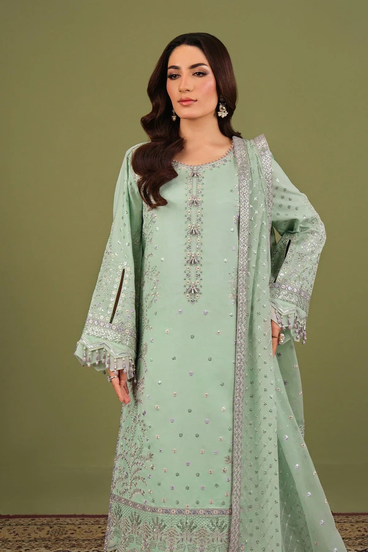 Alizeh | Luxe Raw Silk | AF-RS-15-Pearly - Rang-e-Khaas