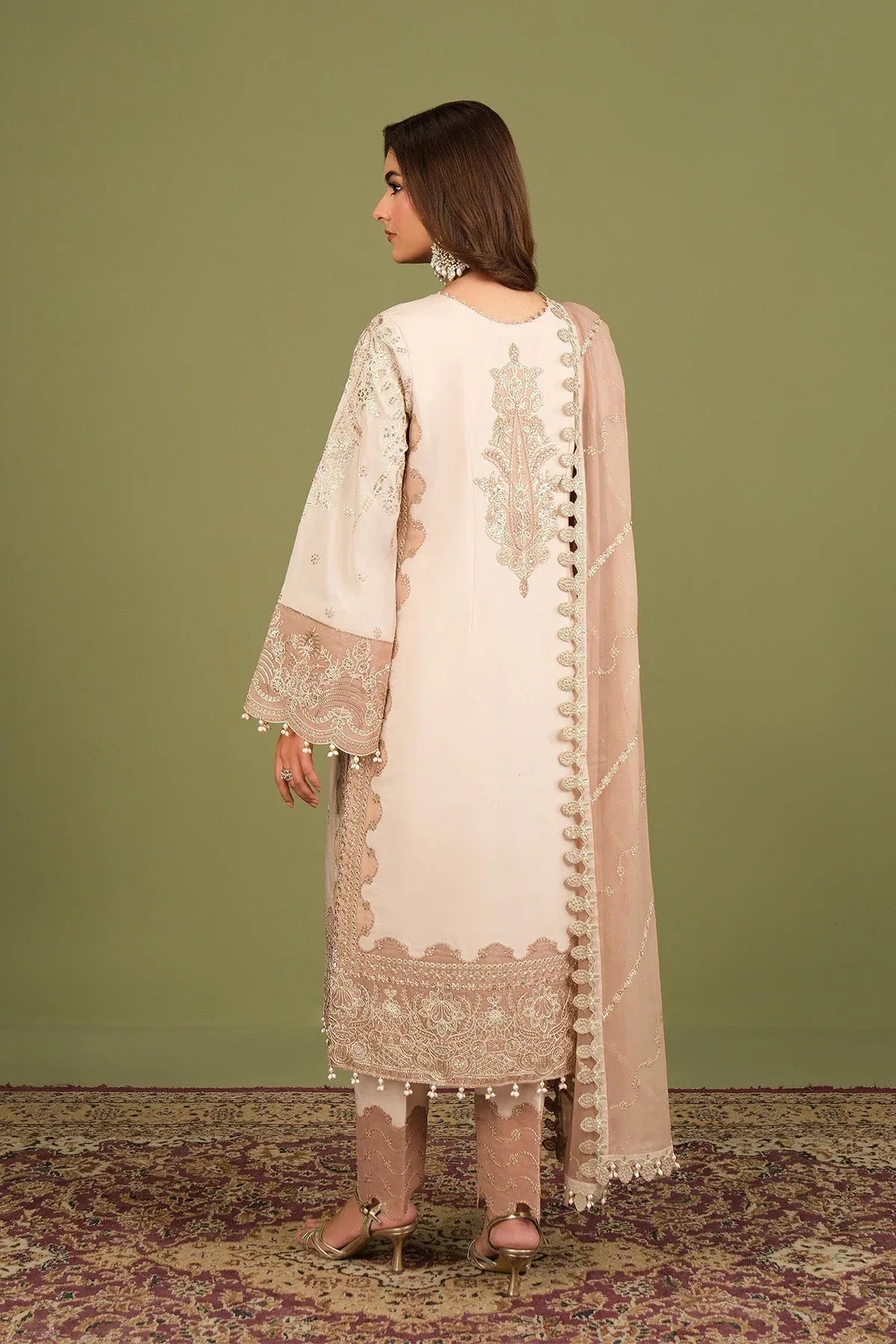 Alizeh | Luxe Raw Silk | AF-RS-10-Castor - Rang-e-Khaas