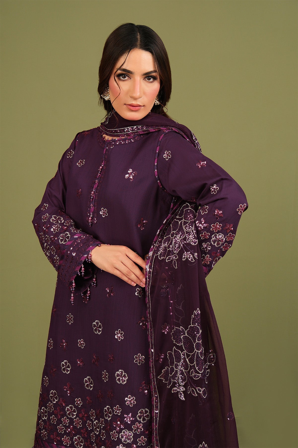 Alizeh | Luxe Raw Silk | AF-RS-09-Mulbery