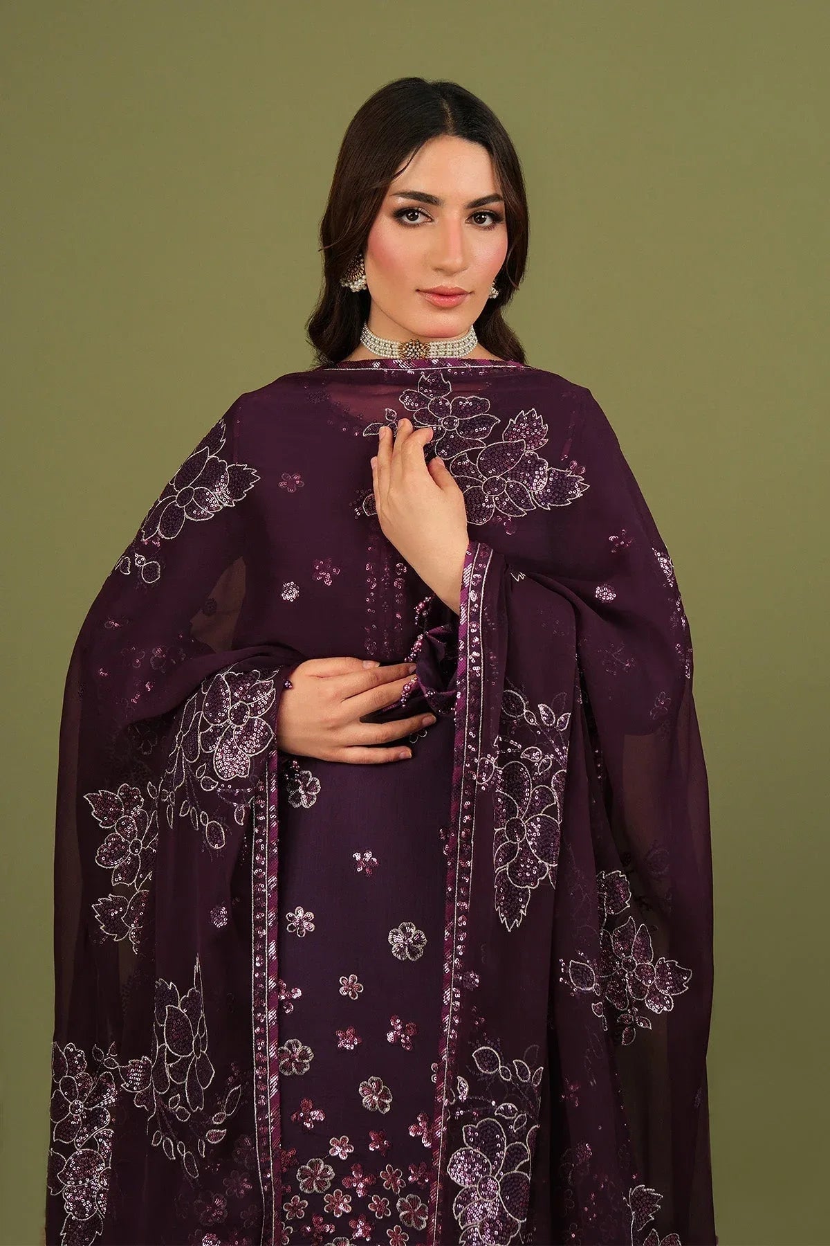 Alizeh | Luxe Raw Silk | AF-RS-09-Mulbery - Rang-e-Khaas