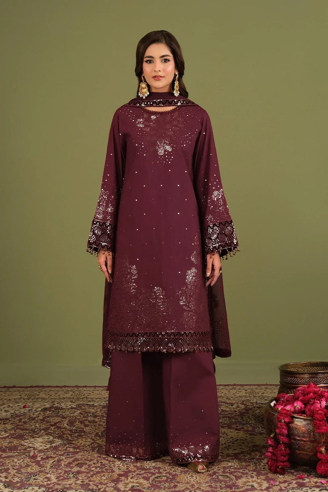 Alizeh | Luxe Raw Silk | AF-RS-16-Almas - Rang-e-Khaas