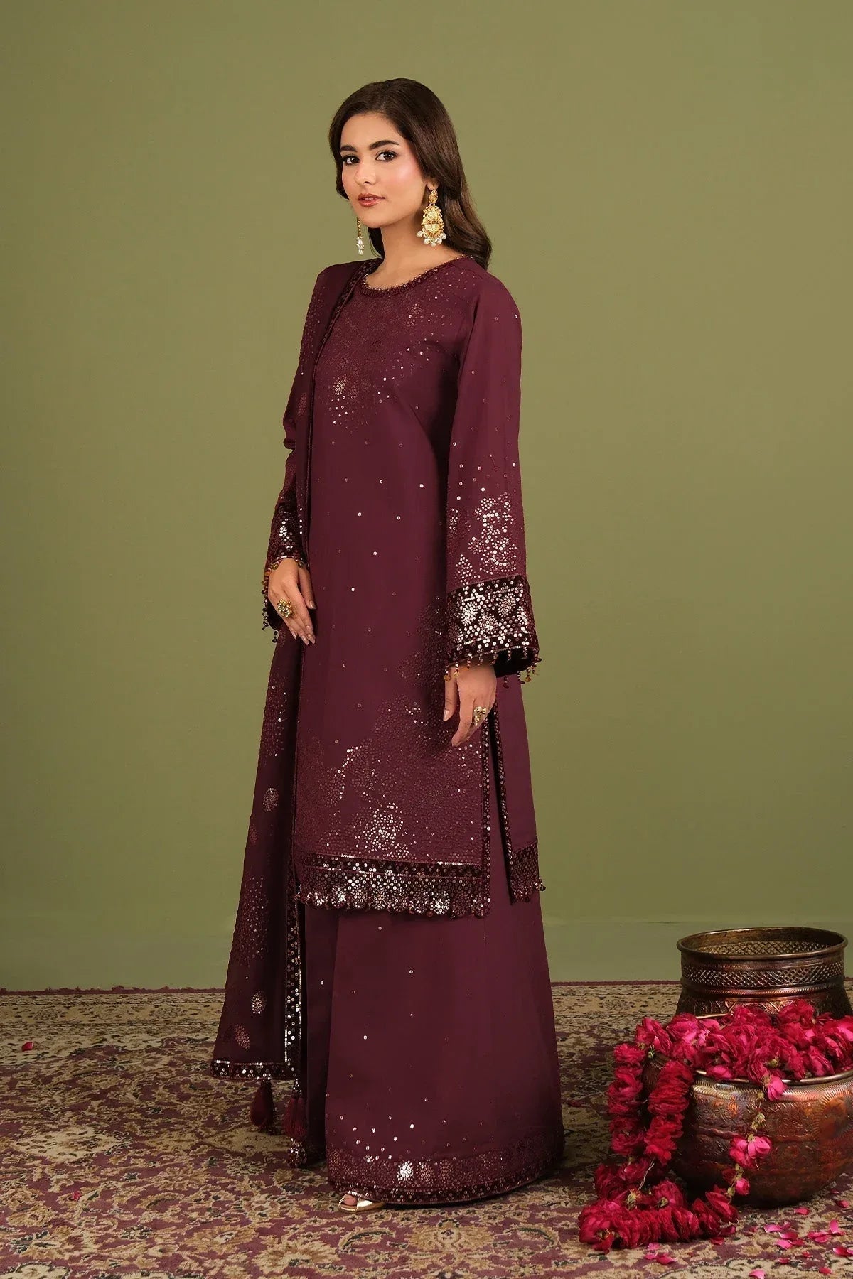 Alizeh | Luxe Raw Silk | AF-RS-16-Almas - Rang-e-Khaas