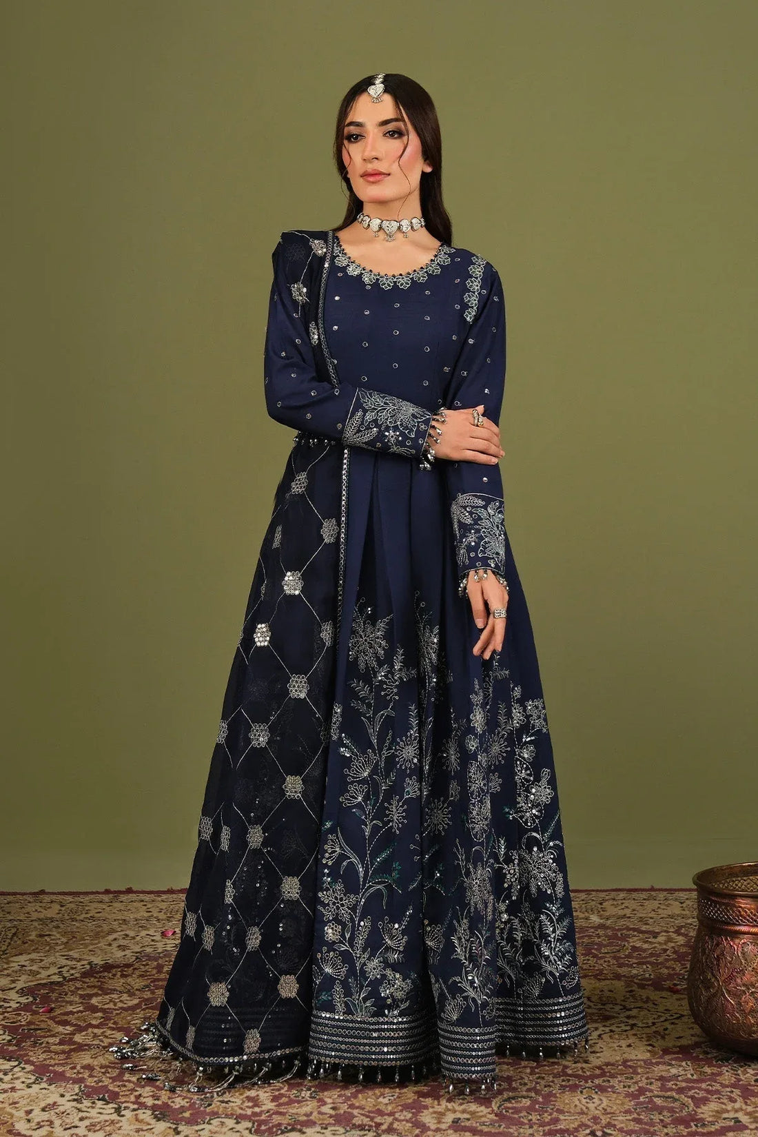 Alizeh | Luxe Raw Silk | AF-RS-11-Abaan - Rang-e-Khaas