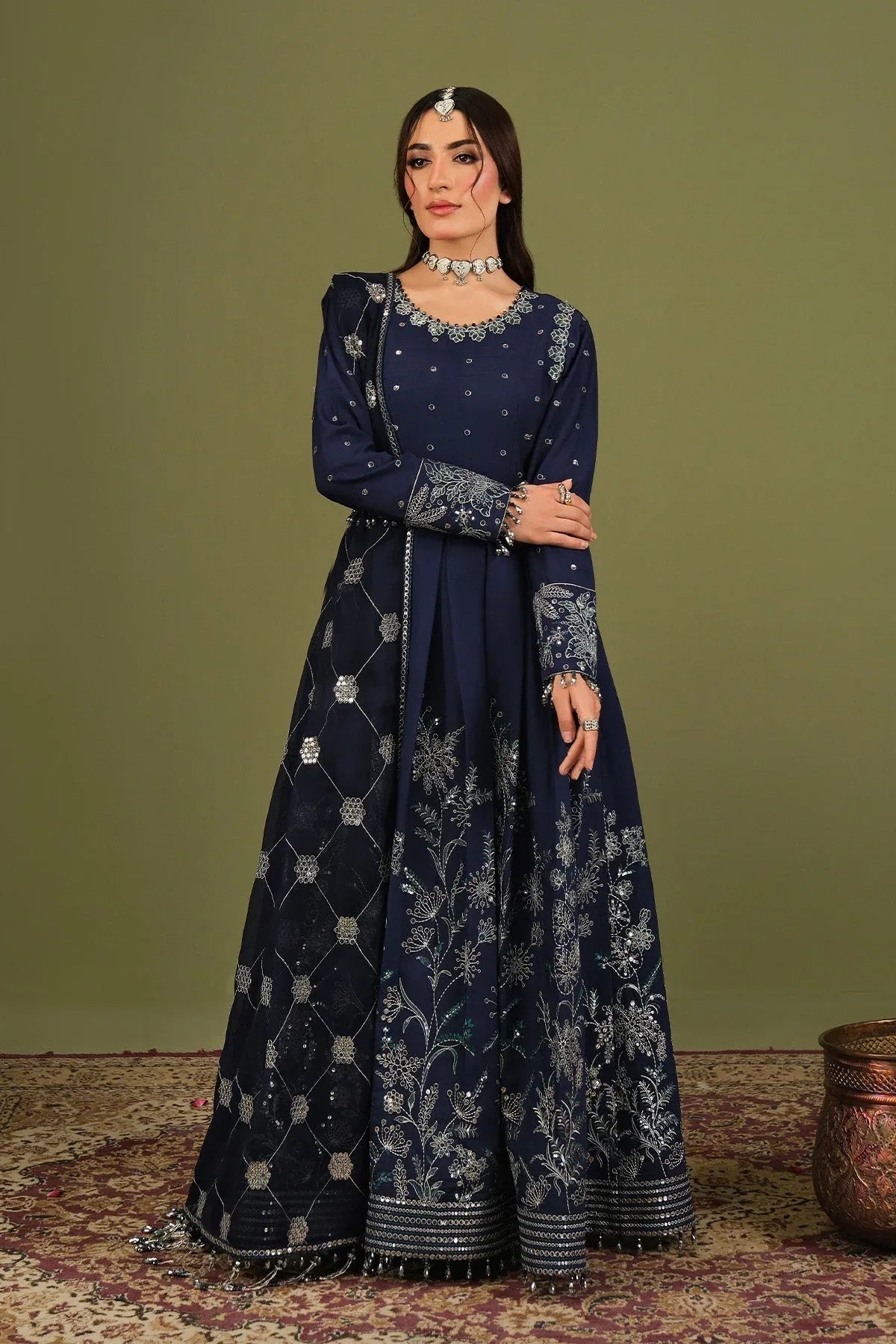 Alizeh | Luxe Raw Silk | AF-RS-11-Abaan - Rang-e-Khaas