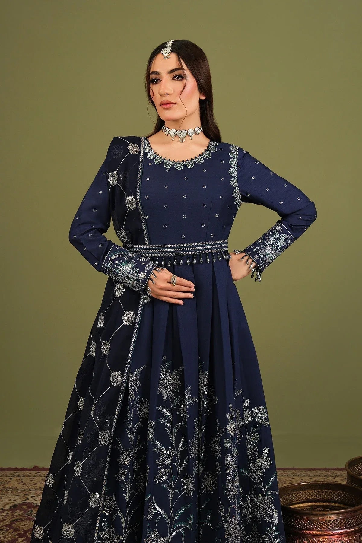 Alizeh | Luxe Raw Silk | AF-RS-11-Abaan - Rang-e-Khaas