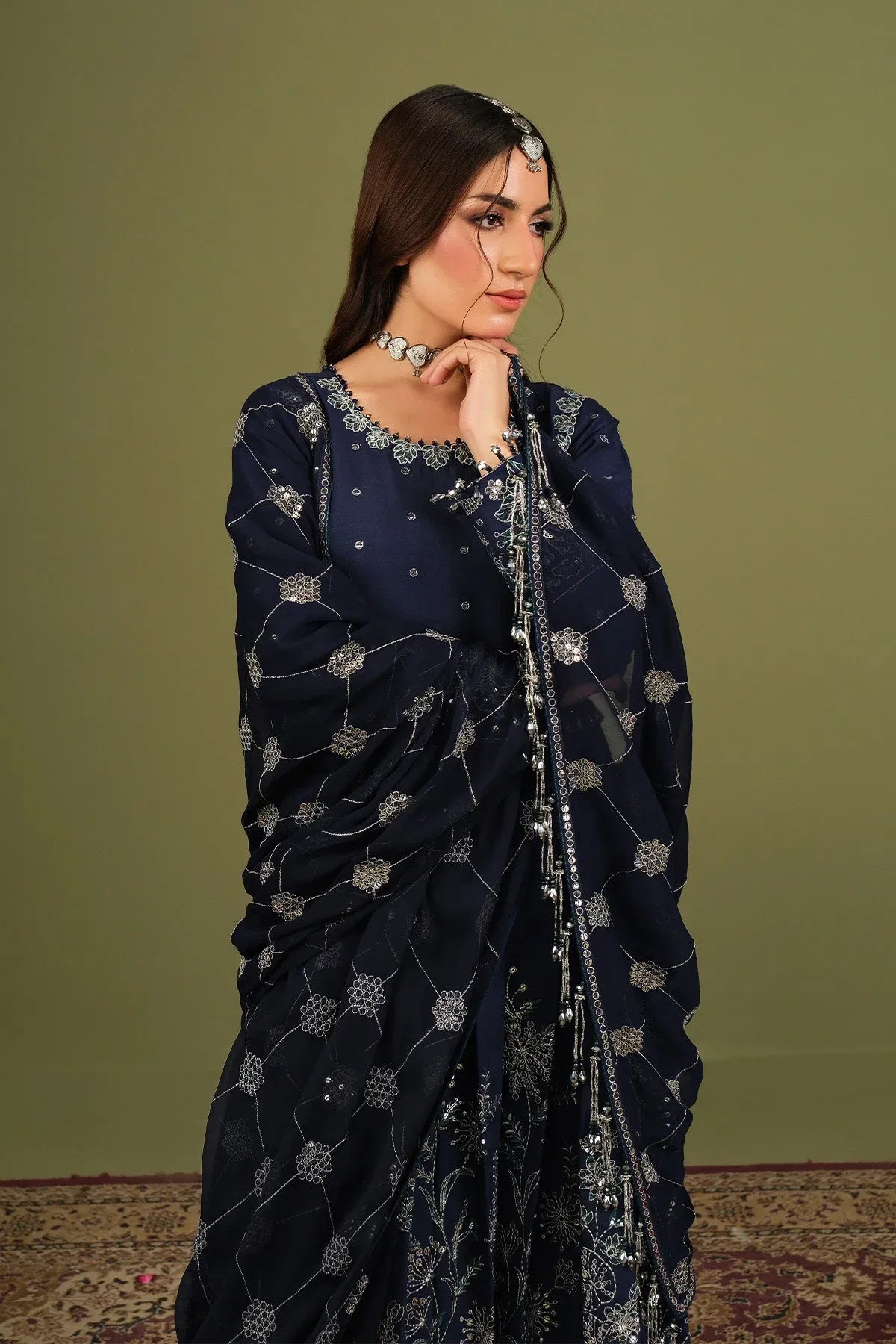 Alizeh | Luxe Raw Silk | AF-RS-11-Abaan - Rang-e-Khaas