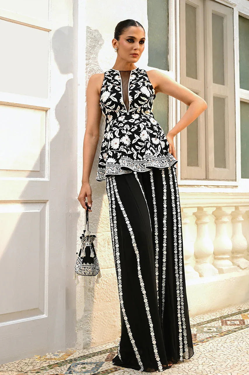 Sania Maskatiya | Fall Festive Shimmer | Noir - Rang-e-Khaas