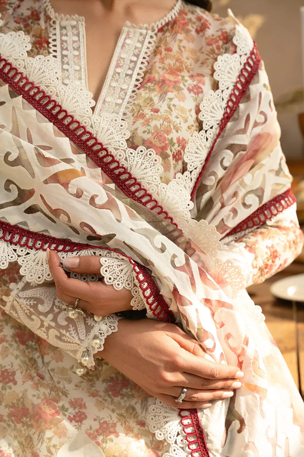 Saira Rizwan | Luxury Lawn 25 | MAYA-SRL25-06 - Rang-e-Khaas