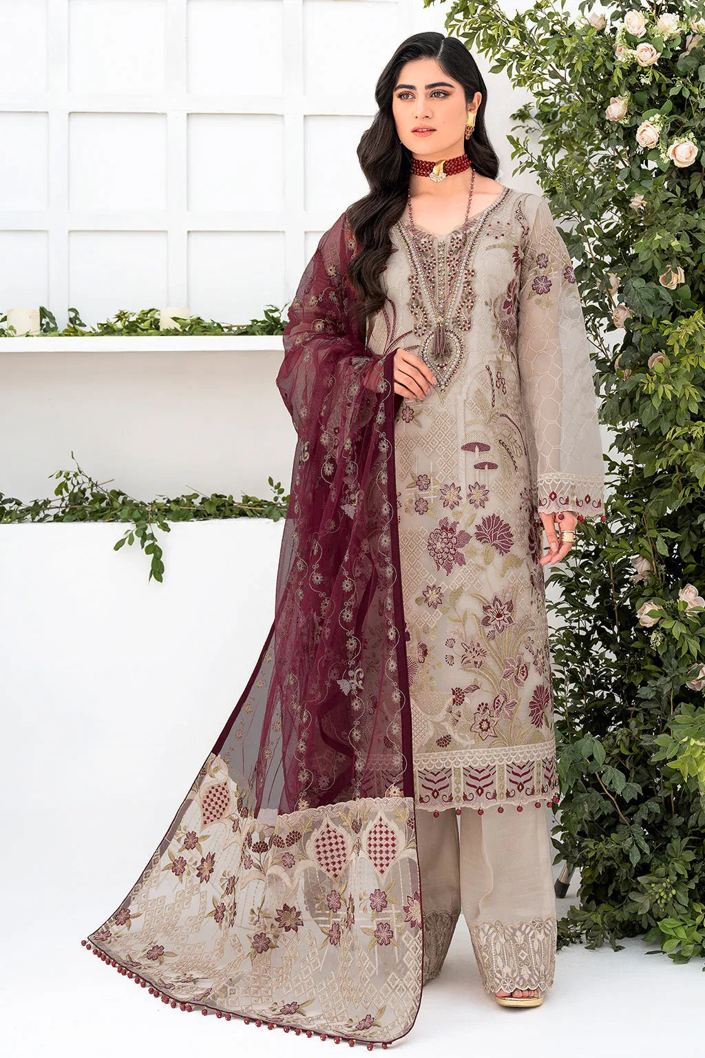 Ramsha | Minhal Organza Collection | M-806 - Rang-e-Khaas