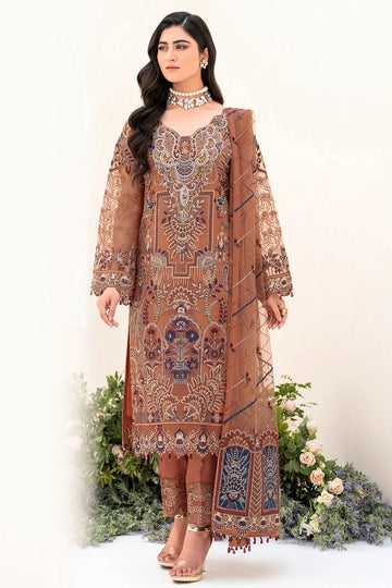 Ramsha | Minhal Organza Collection | M-808 - Rang-e-Khaas