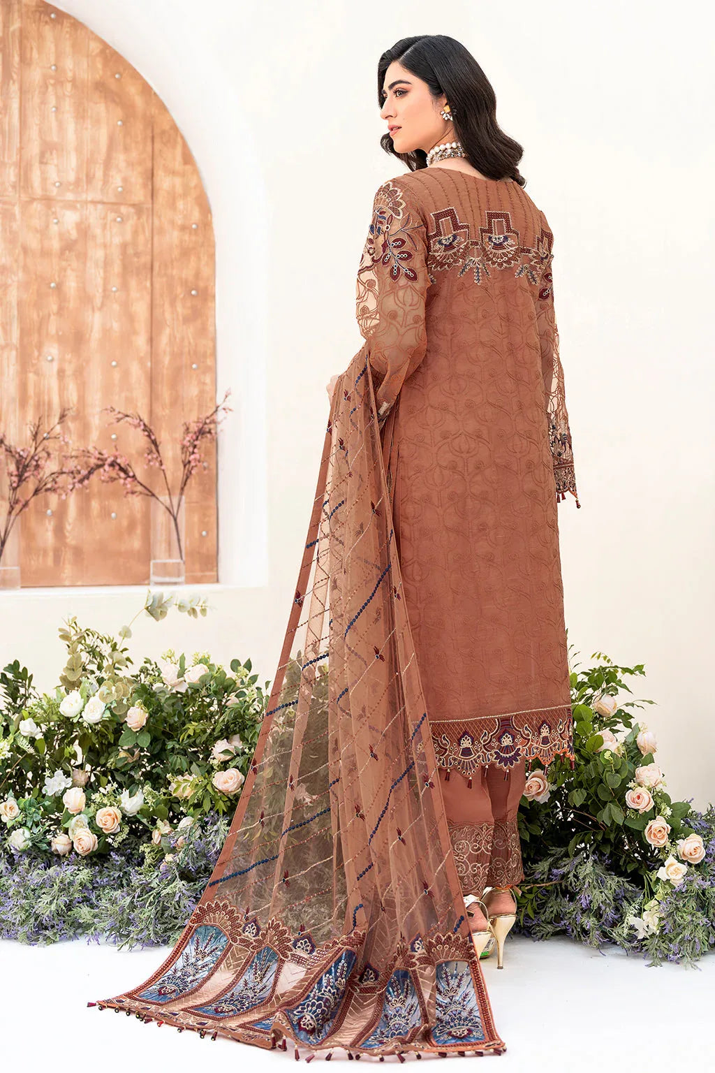 Ramsha | Minhal Organza Collection | M-808 - Rang-e-Khaas