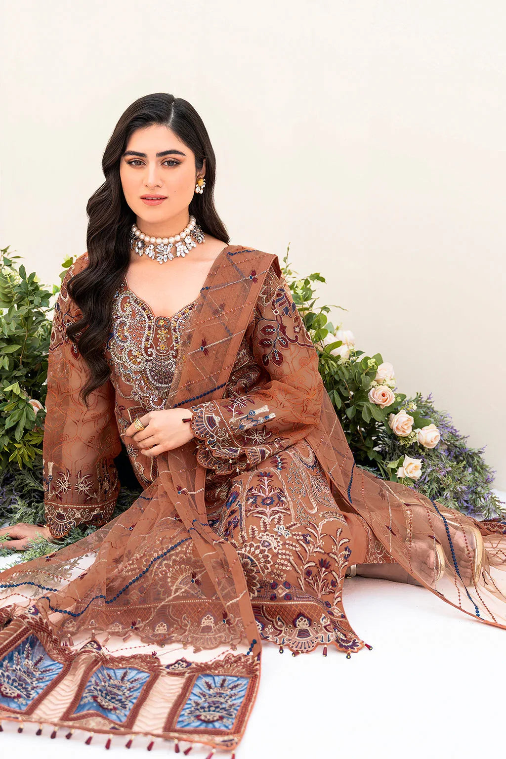 Ramsha | Minhal Organza Collection | M-808 - Rang-e-Khaas