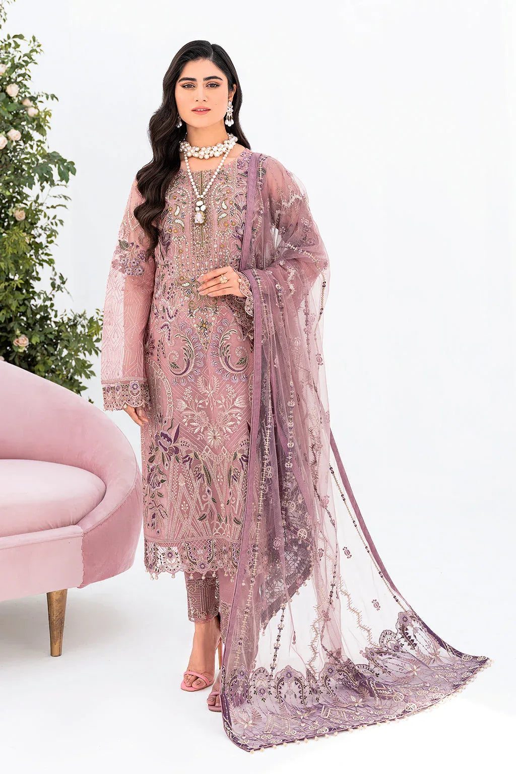 Ramsha | Minhal Organza Collection | M-804 - Rang-e-Khaas