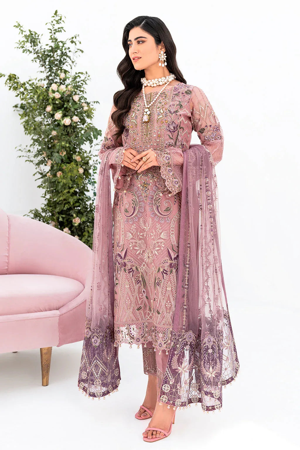 Ramsha | Minhal Organza Collection | M-804 - Rang-e-Khaas