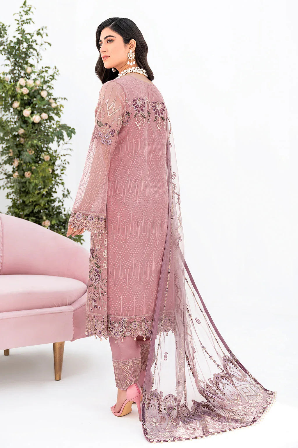 Ramsha | Minhal Organza Collection | M-804 - Rang-e-Khaas