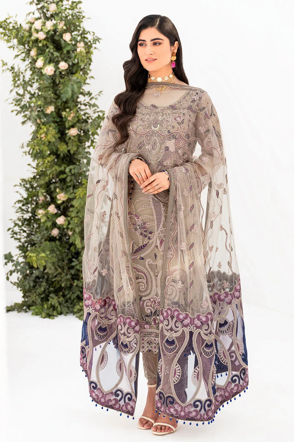 Ramsha | Minhal Organza Collection | M-809 - Rang-e-Khaas