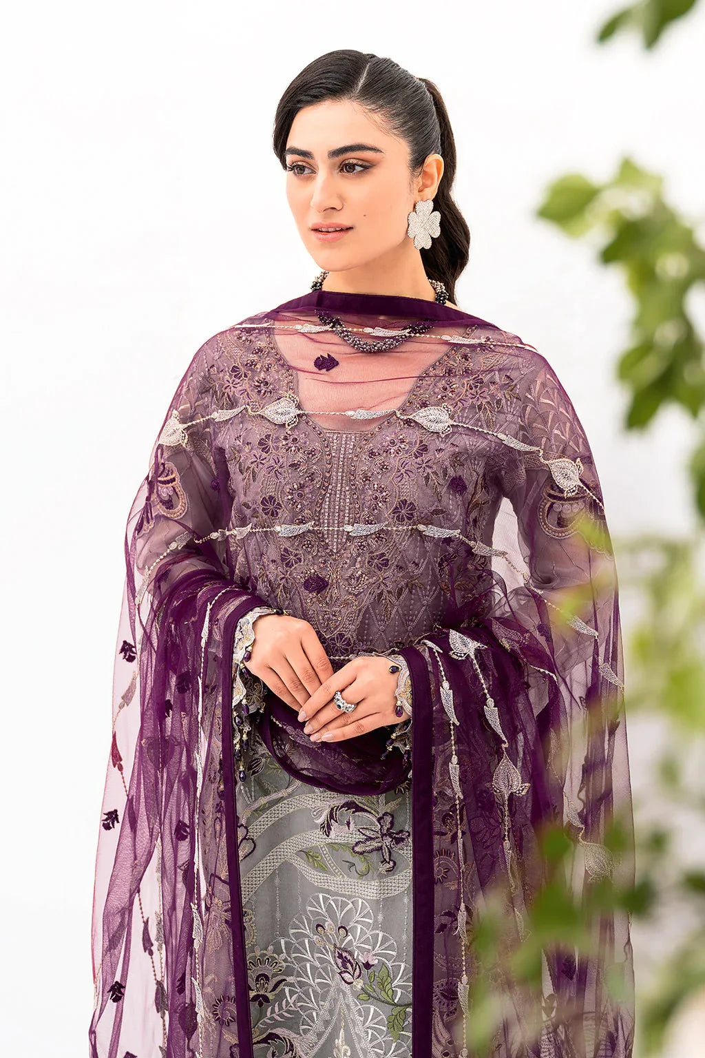 Ramsha | Minhal Organza Collection | M-801 - Rang-e-Khaas