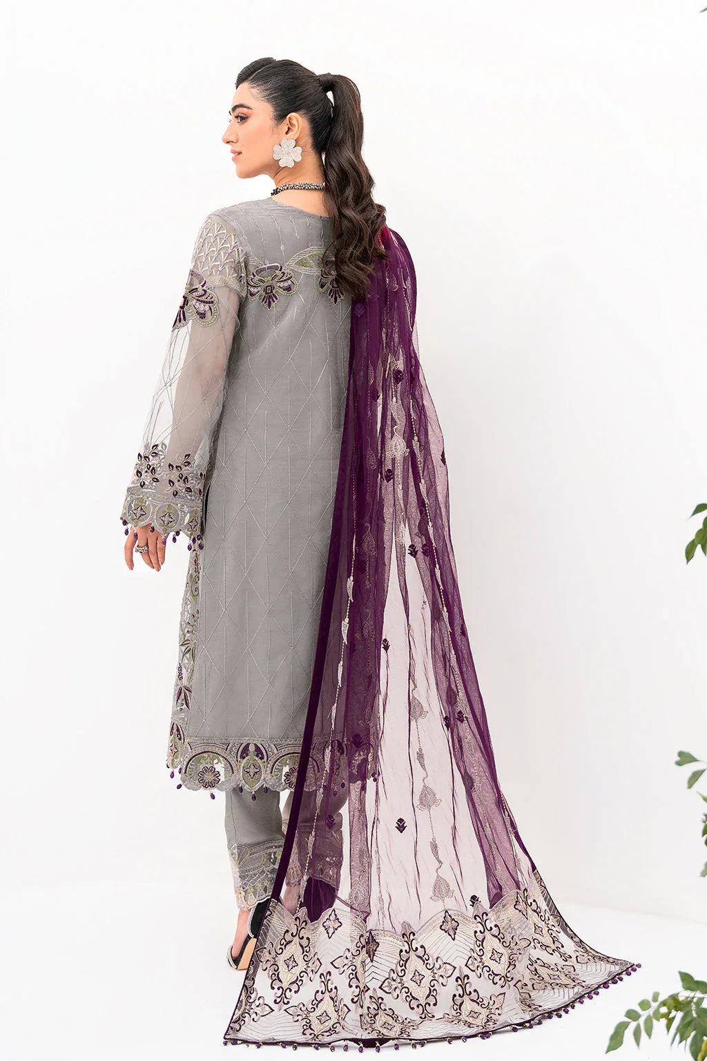 Ramsha | Minhal Organza Collection | M-801 - Rang-e-Khaas