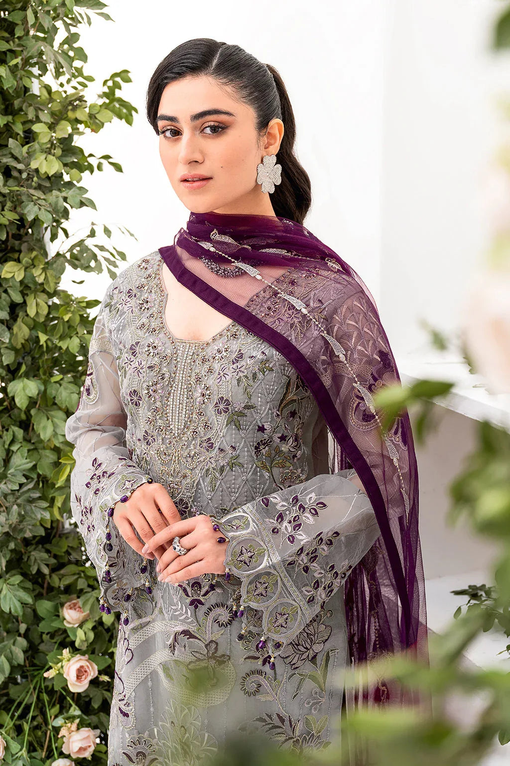Ramsha | Minhal Organza Collection | M-801 - Rang-e-Khaas