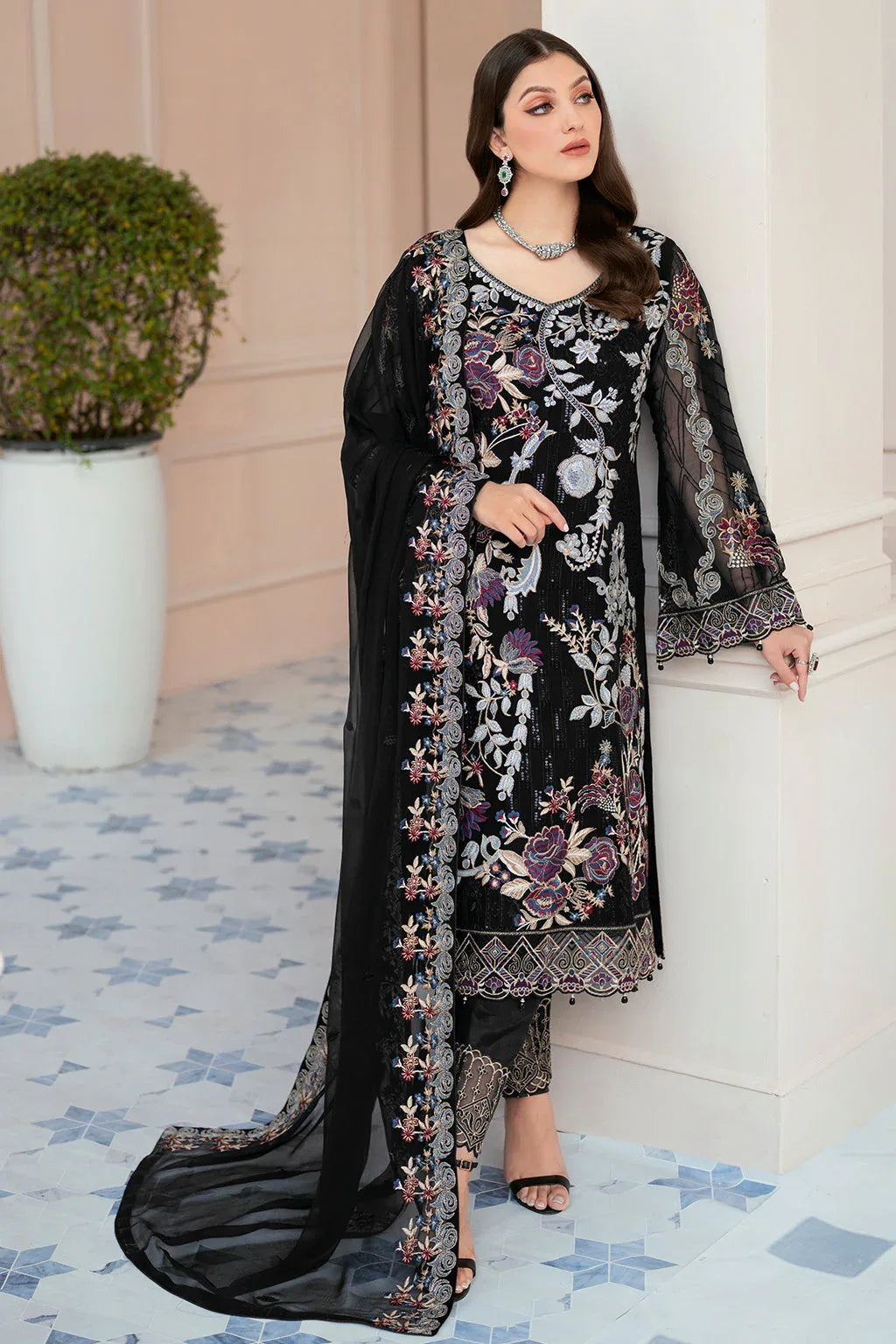 Ramsha | Rangoon Chiffon Collection 24 | D-906 - Rang-e-Khaas