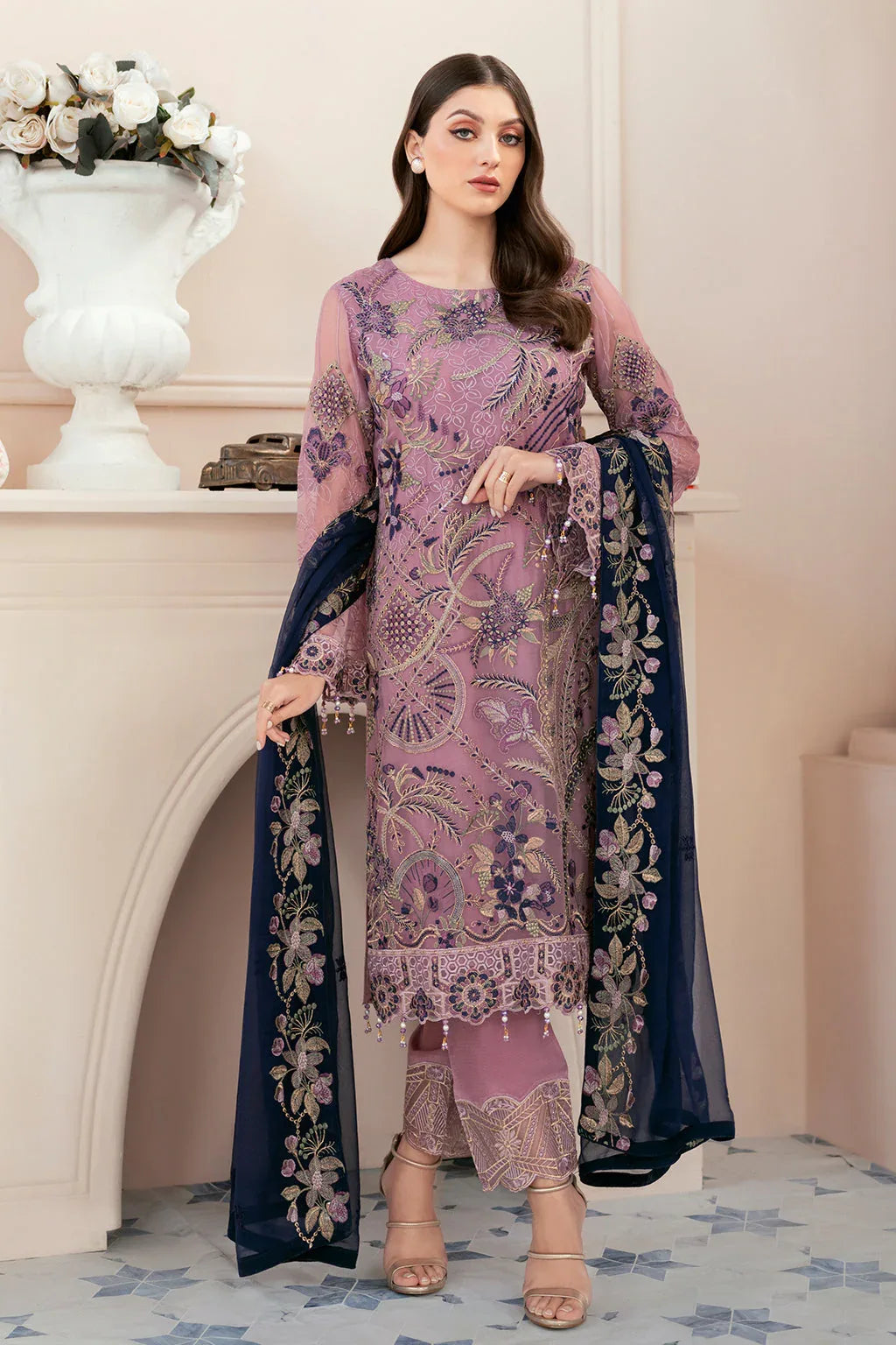 Ramsha | Rangoon Chiffon Collection 24 | D-910 - Rang-e-Khaas