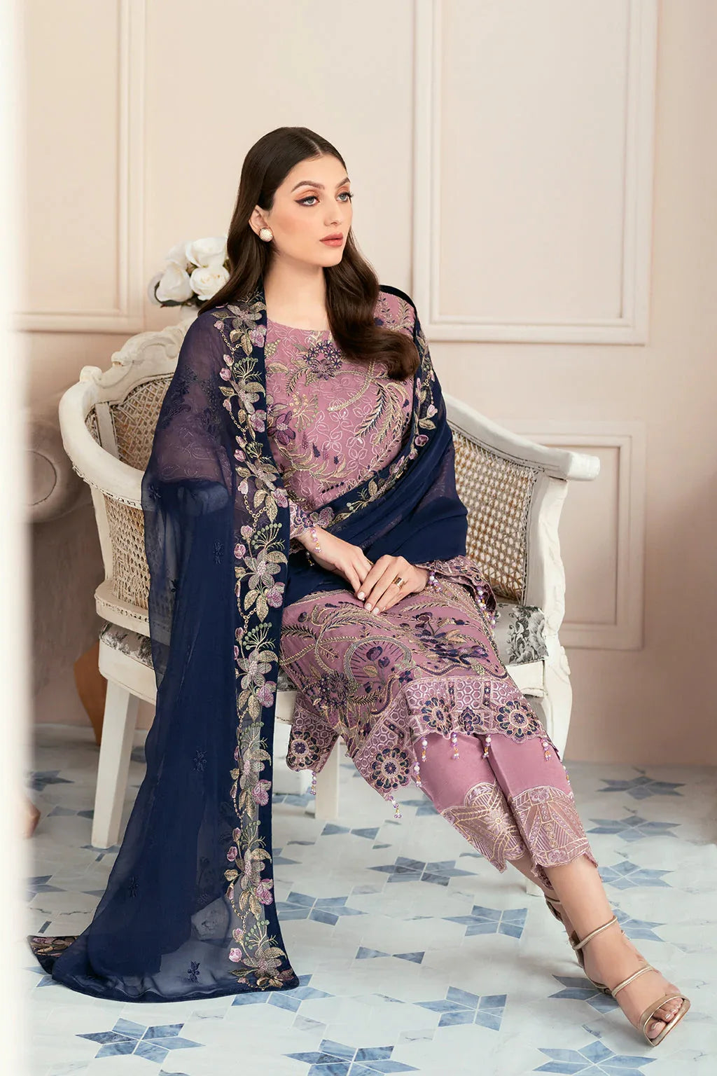 Ramsha | Rangoon Chiffon Collection 24 | D-910 - Rang-e-Khaas