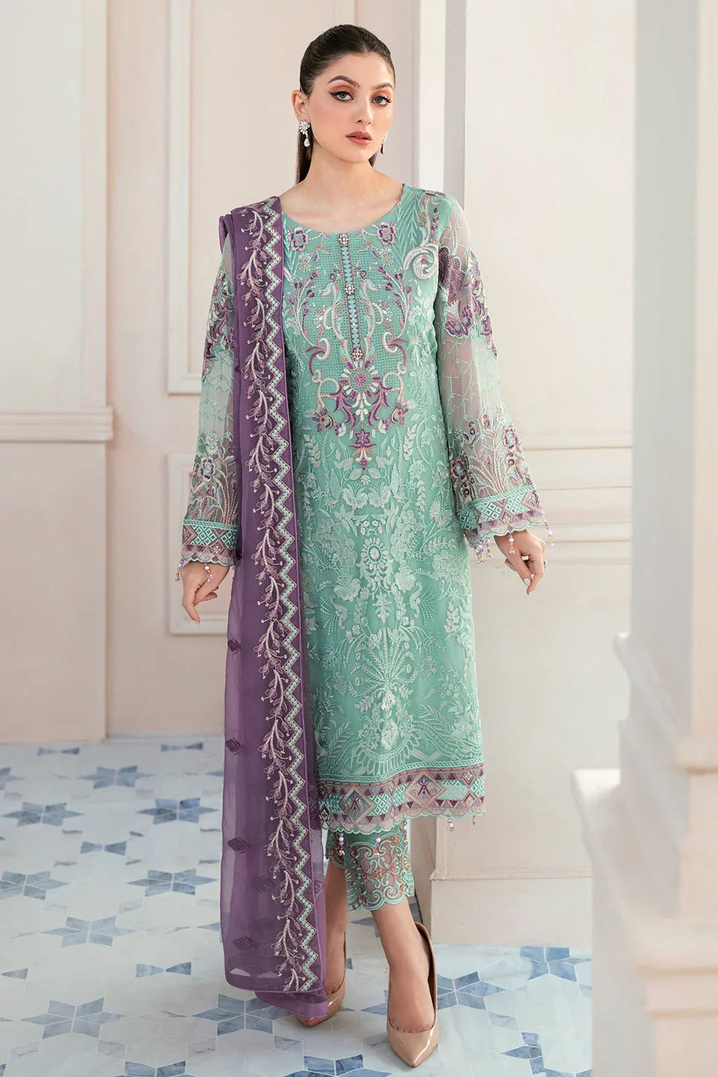 Ramsha | Rangoon Chiffon Collection 24 | D-902 - Rang-e-Khaas