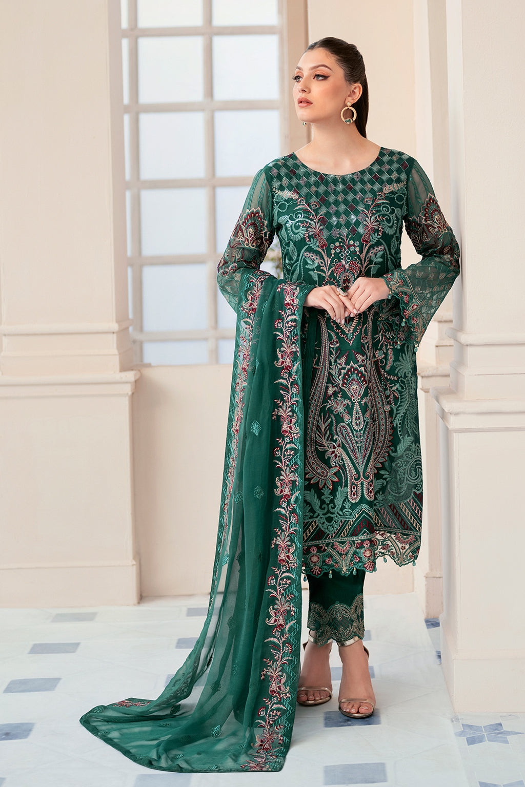 Ramsha | Rangoon Chiffon Collection 24 | D-908 - Rang-e-Khaas