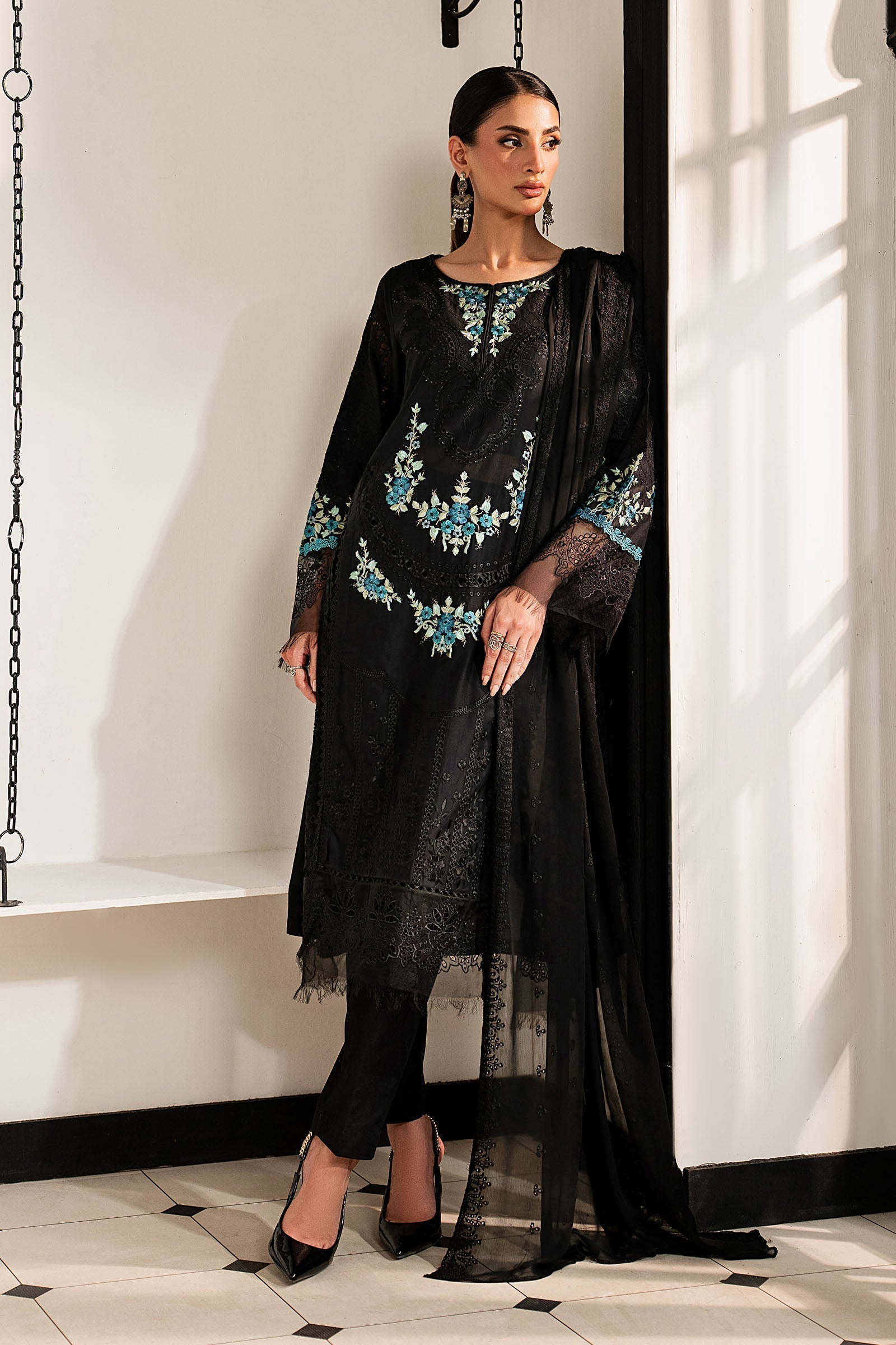Maria B 3 Piece Embroidered Lawn Suit