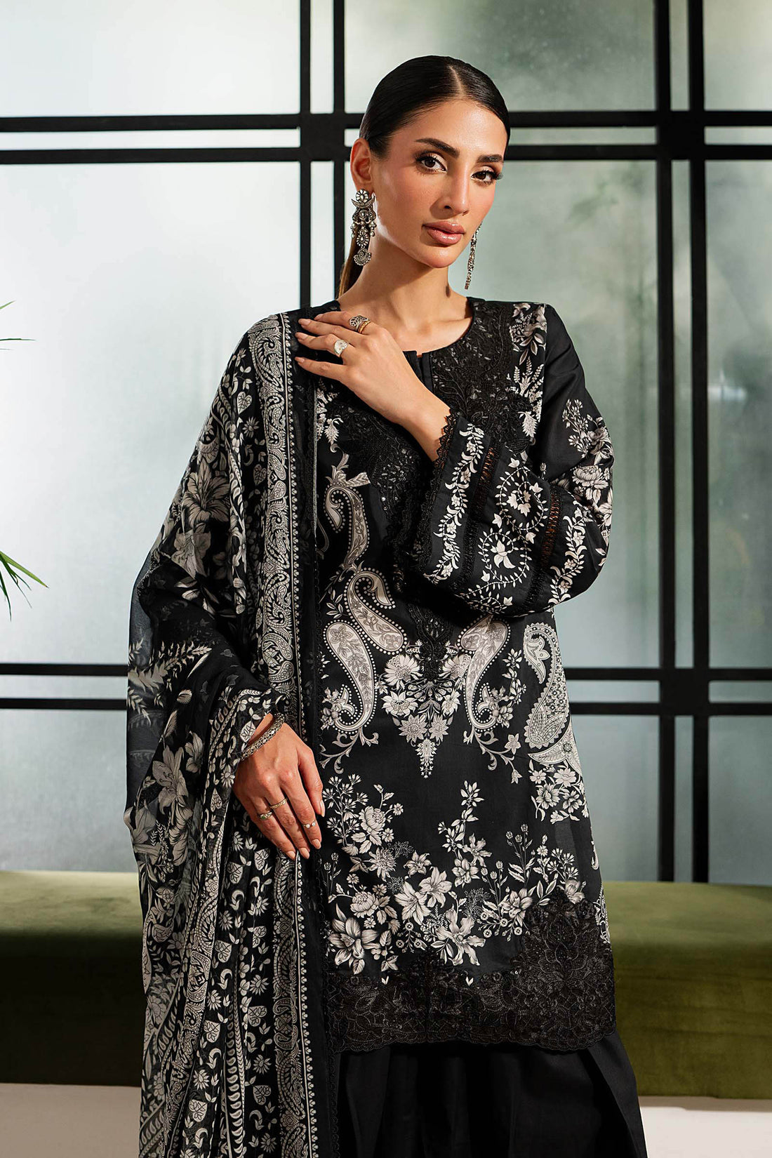 Maria B 3 Piece Embroidered Lawn Suit
