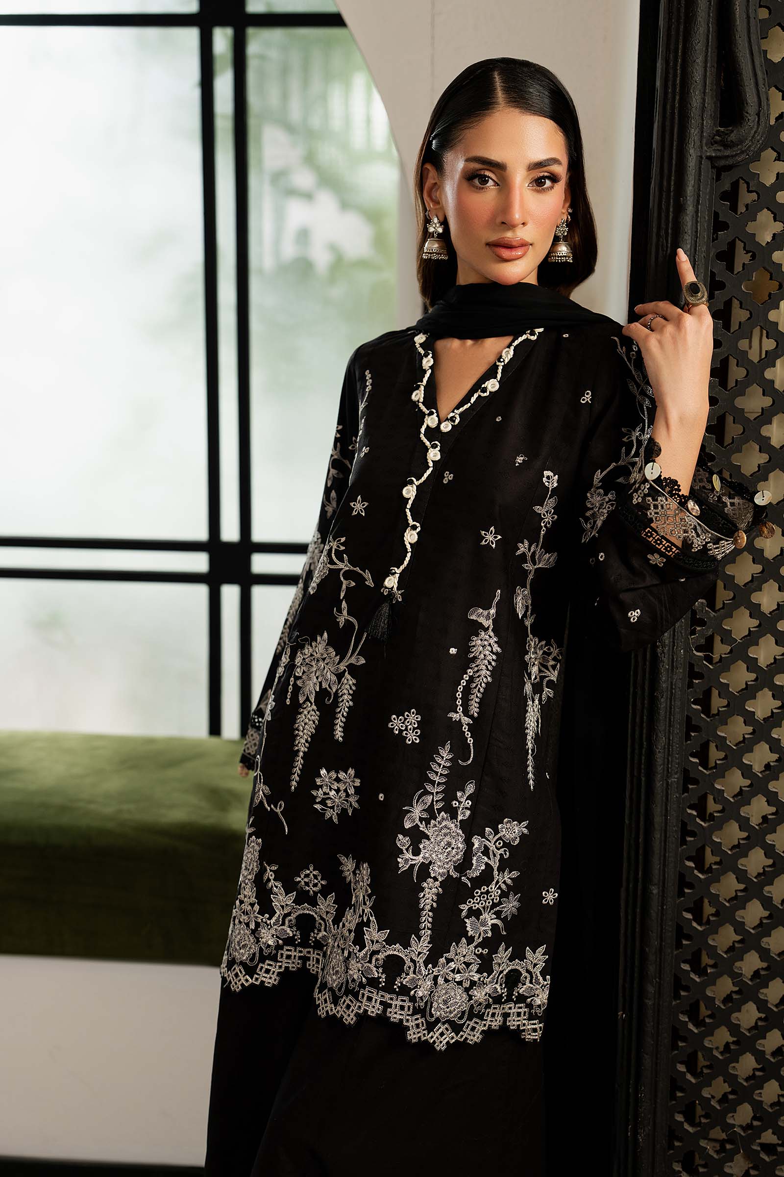 Maria B 3 Piece Embroidered Dobby Lawn Suit