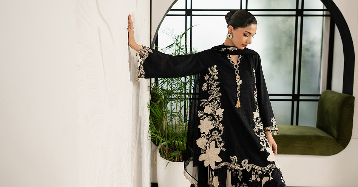 Maria B 3 Piece Embroidered Dobby Lawn Suit