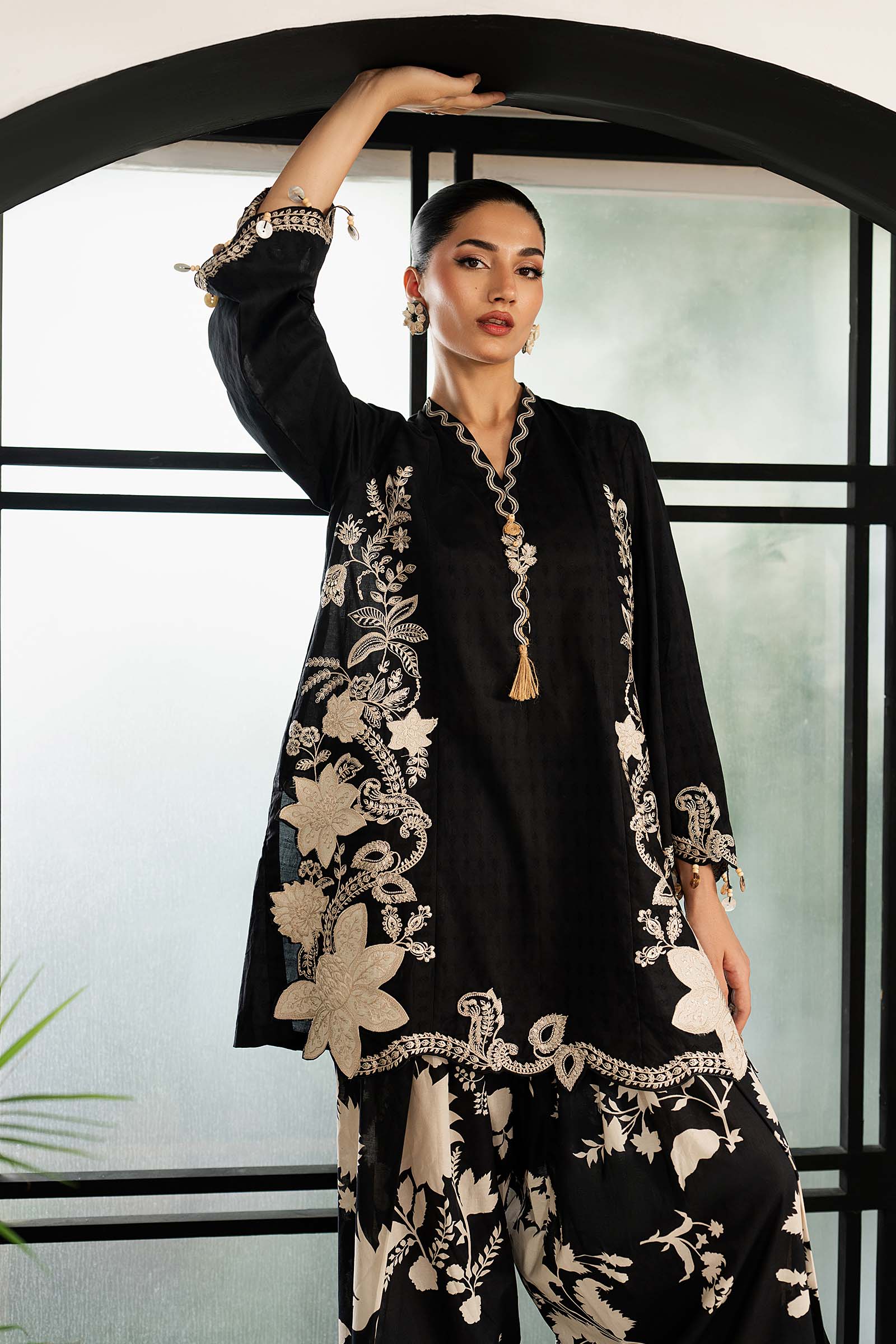 Maria B 3 Piece Embroidered Dobby Lawn Suit