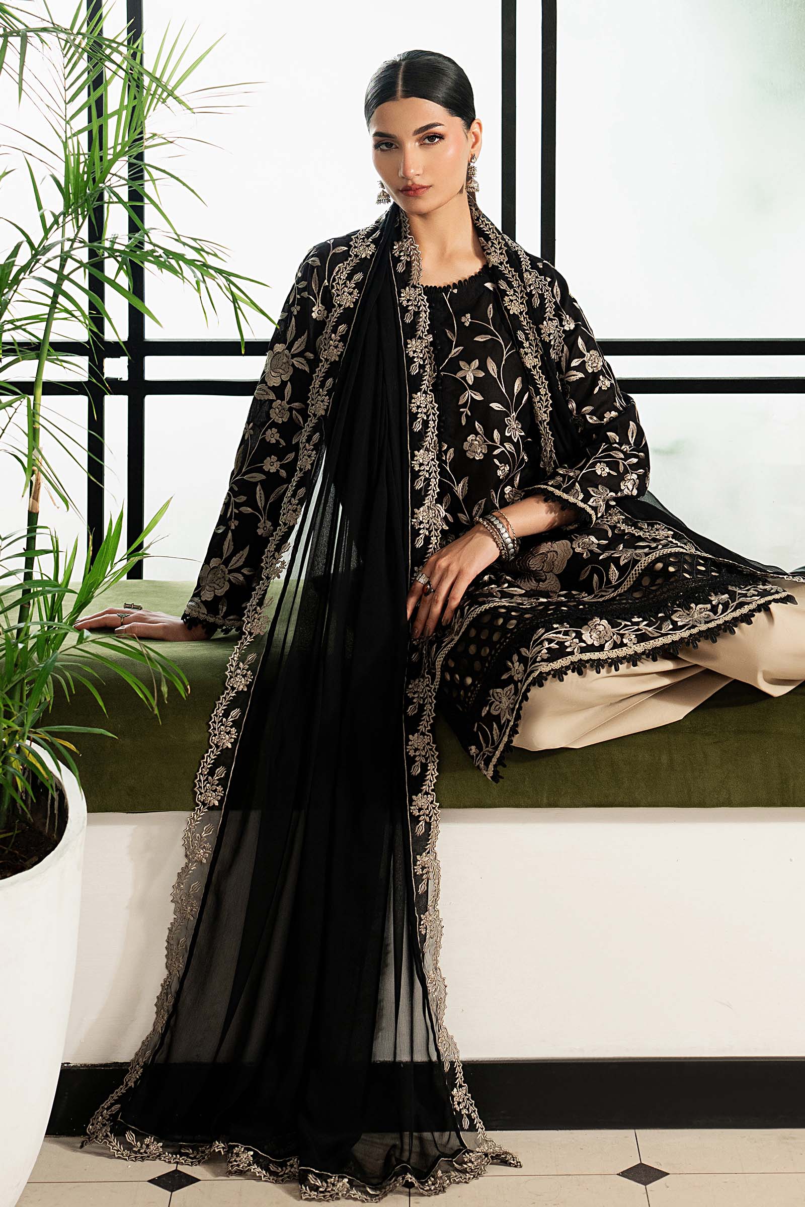Maria B 3 Piece Embroidered Lawn Suit